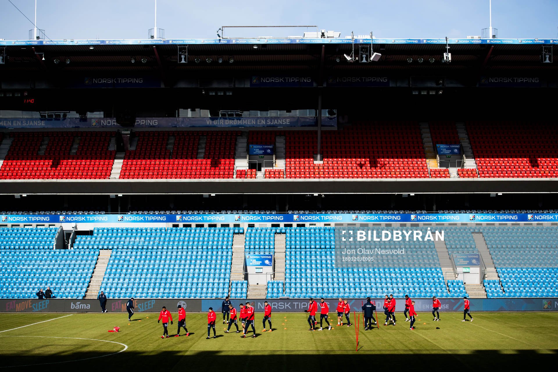 General view of Ullevaal Stadion and Team Norway