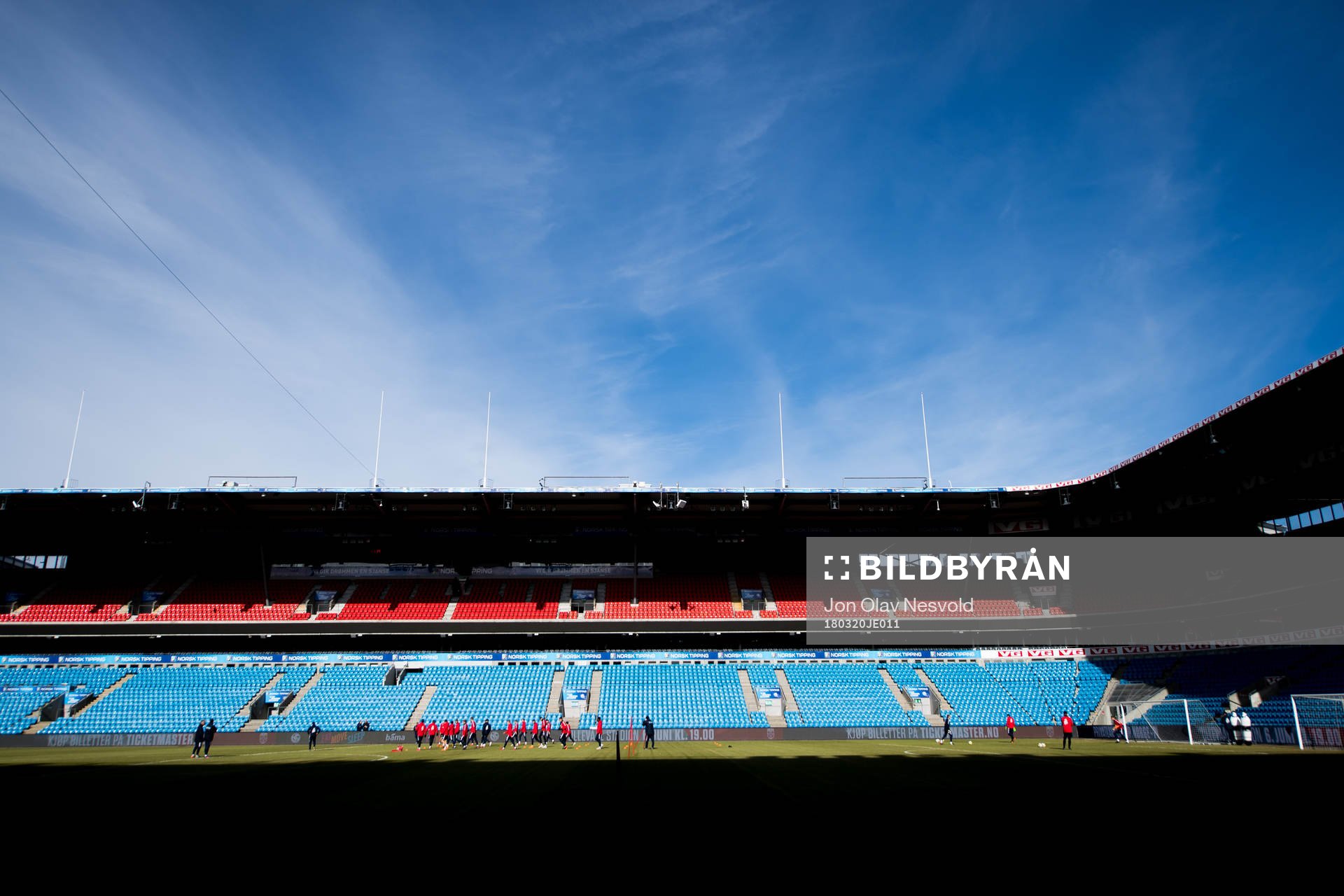 General view of Ullevaal Stadion and Team Norway