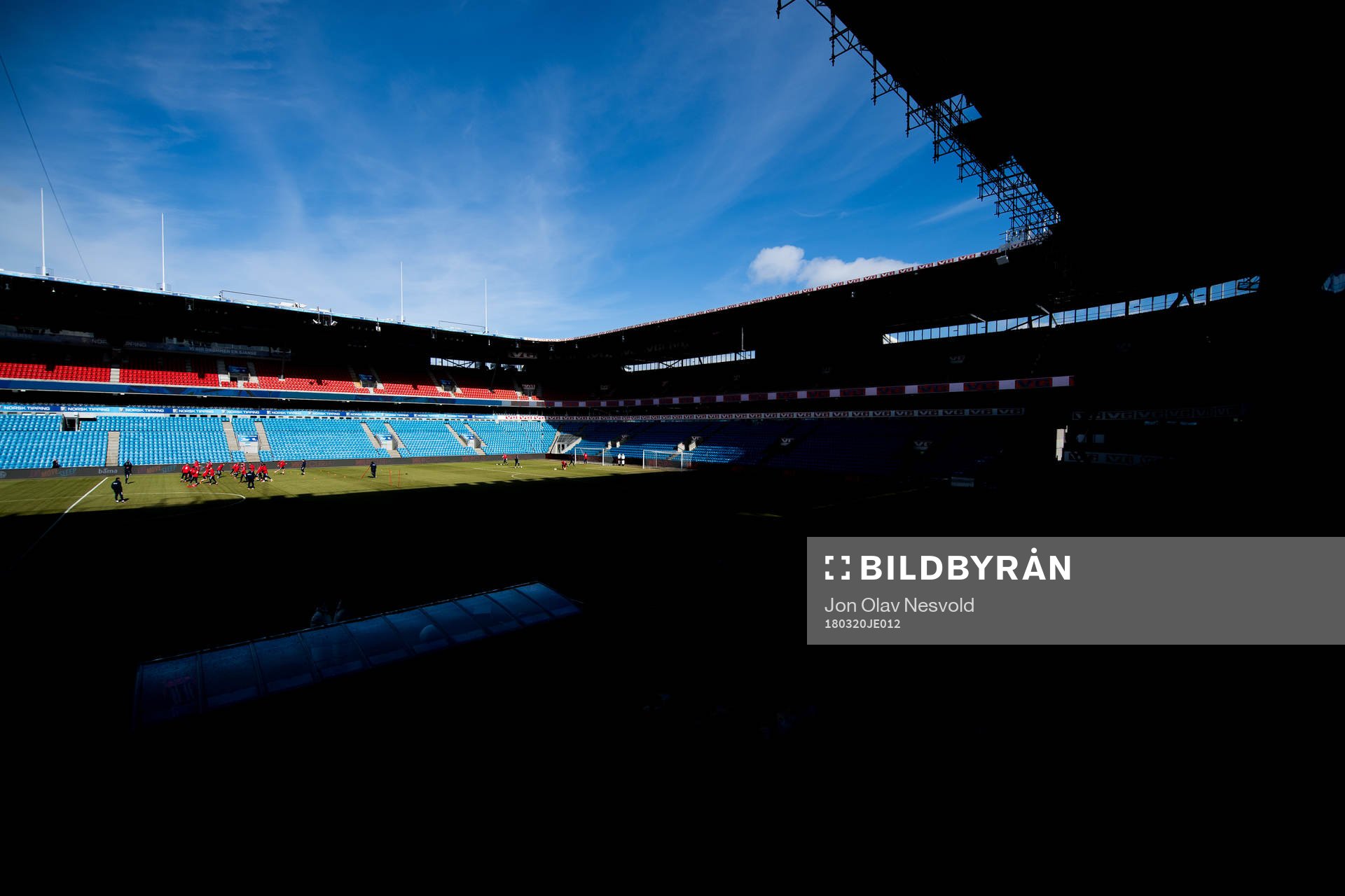 General view of Ullevaal Stadion and Team Norway