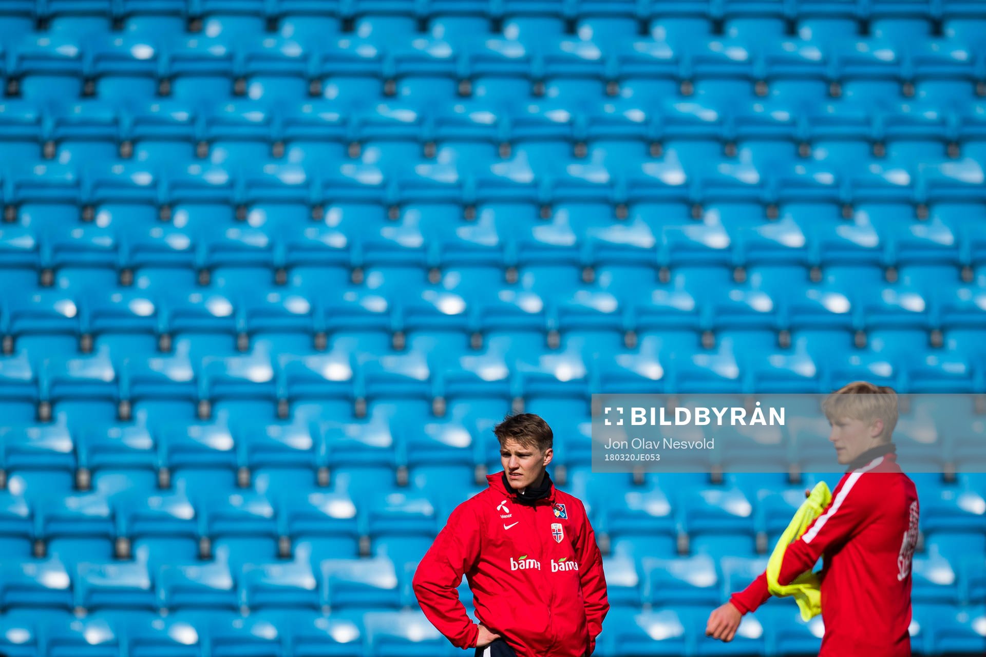 Martin Ødegaard and Birger Meling of Norway