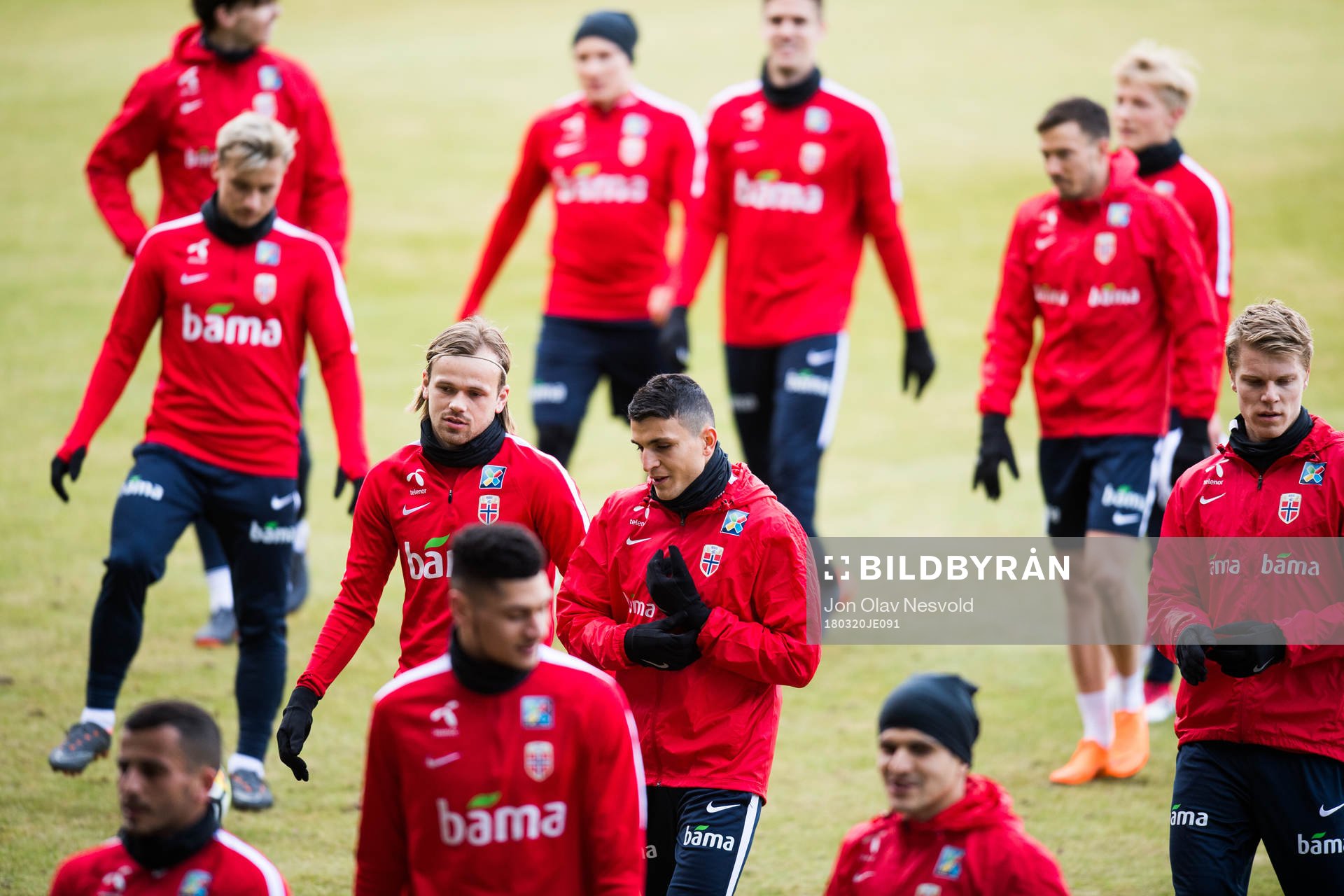 Iver Fossum and Mohamed Elyounoussi of Norway