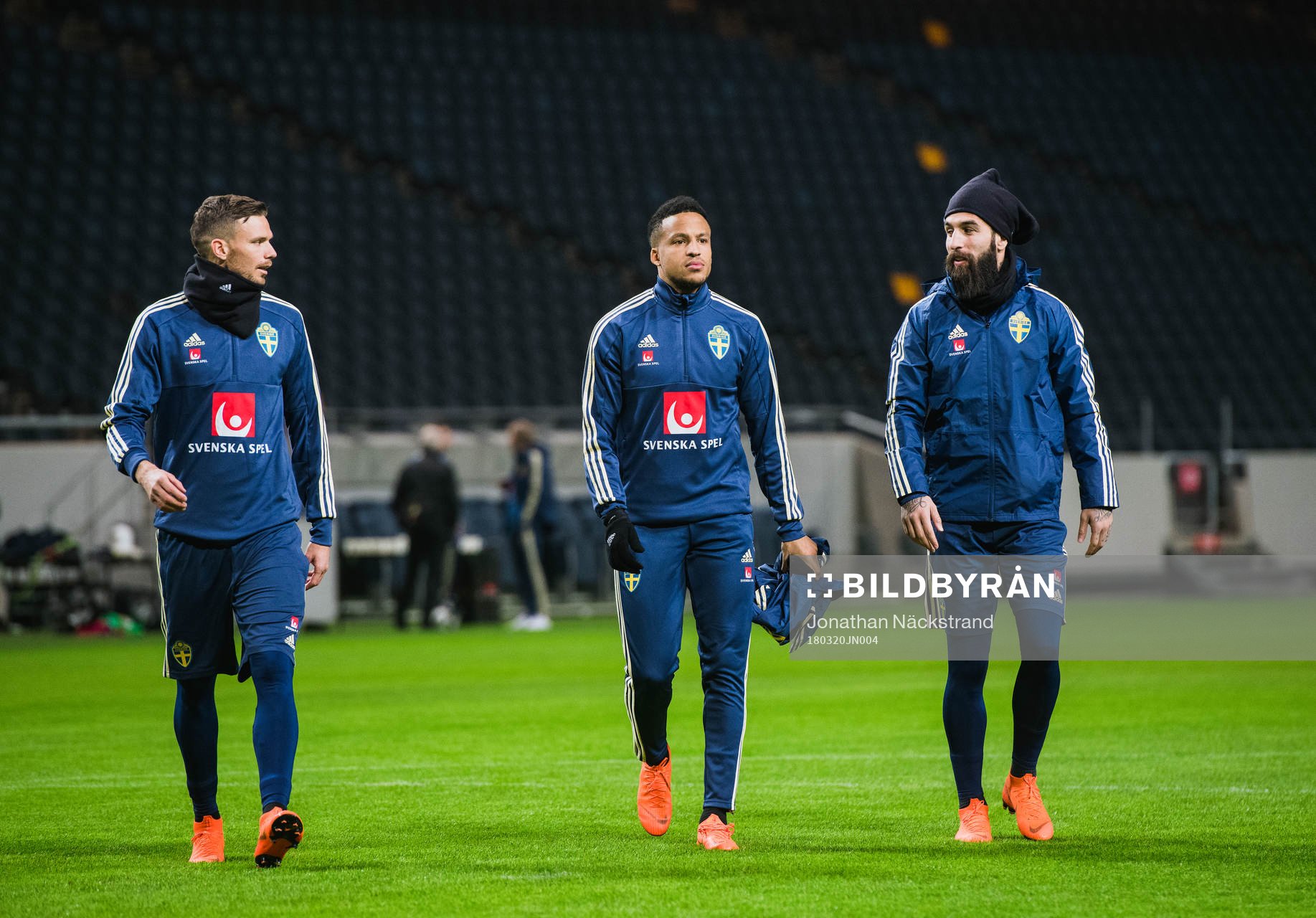 Sveriges Marcus Berg, Martin Olsson och Jimmy Durmaz