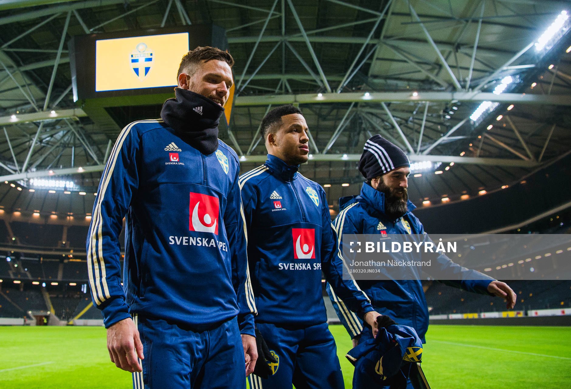 Sveriges Marcus Berg, Martin Olsson och Jimmy Durmaz