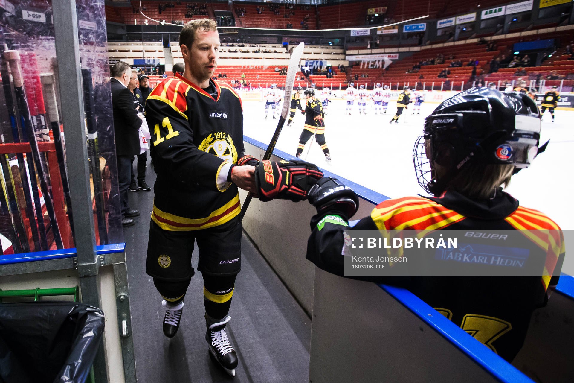 Brynäs Kevin Clark innan kvartsfinal 2 i SM-slutspelet i