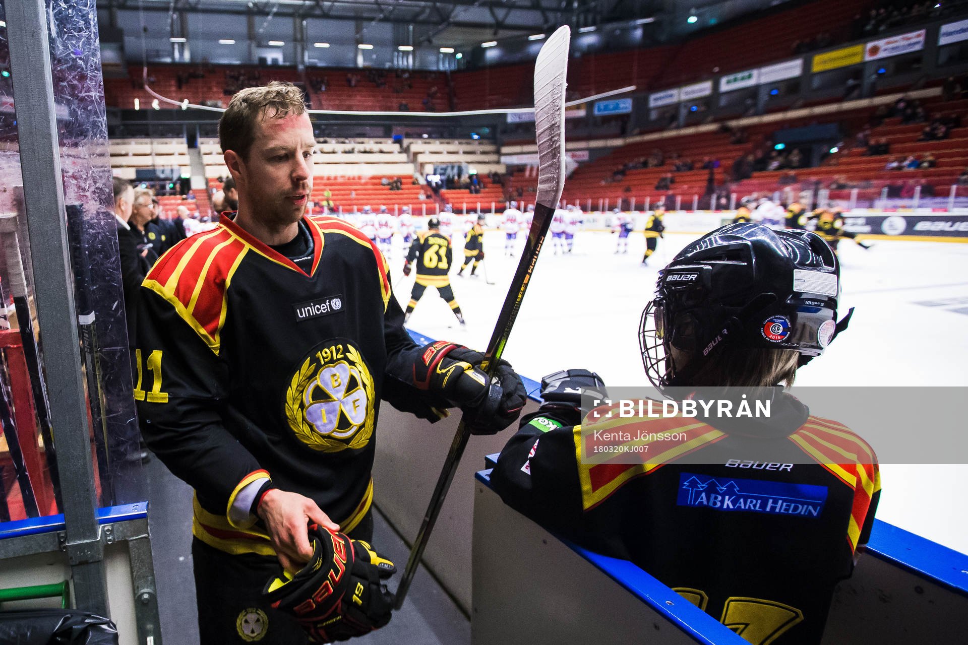 Brynäs Kevin Clark innan kvartsfinal 2 i SM-slutspelet i