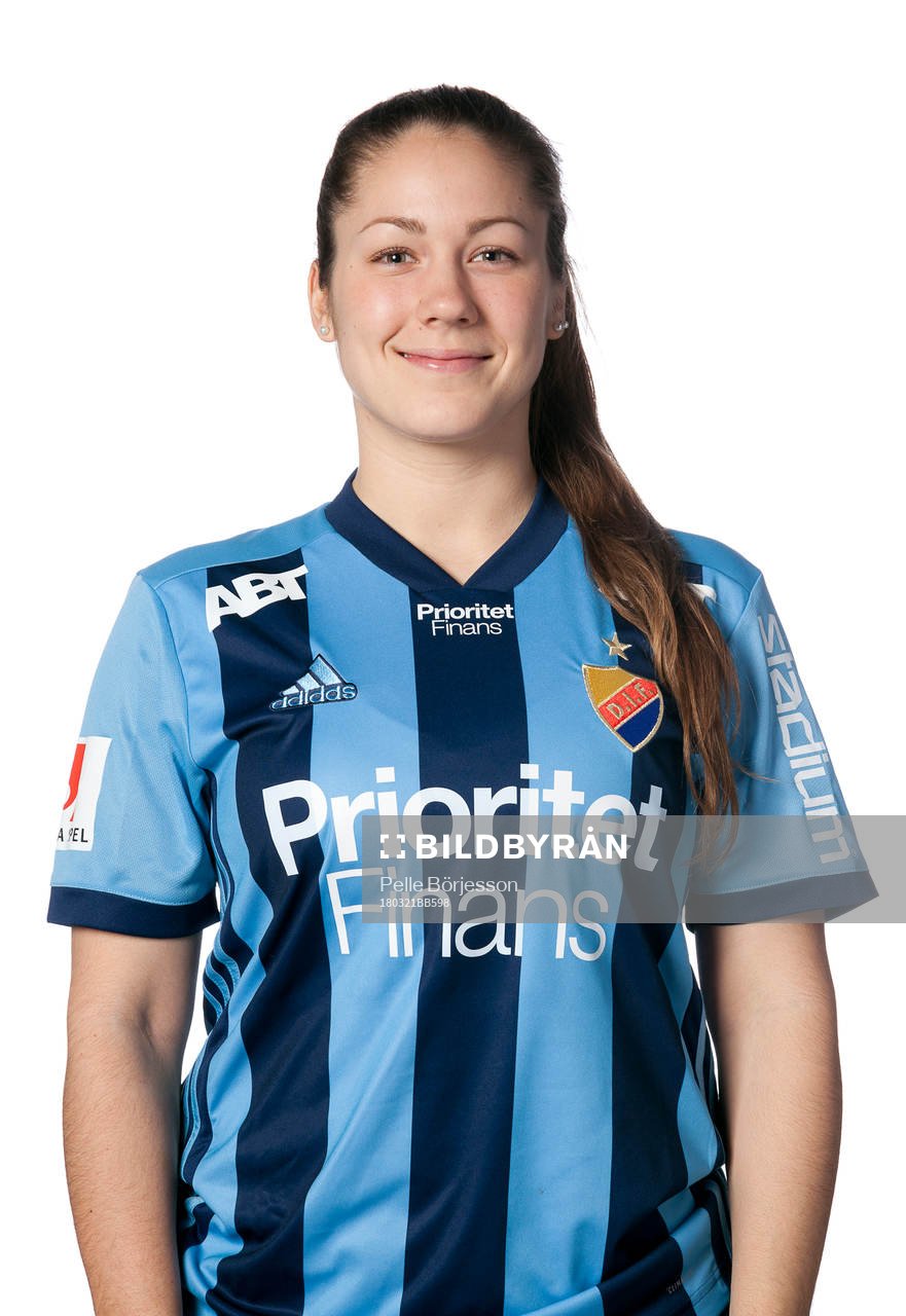 Djurgårdens Michelle Wörner poserar för ett porträtt den 21 mars 2018 i Stockholm.