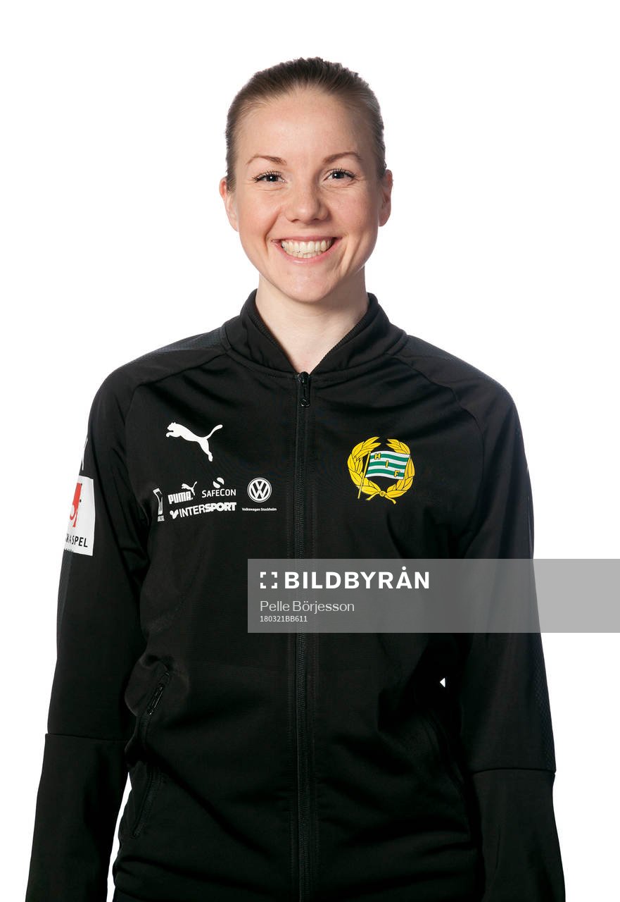Hammarbys sjukgymnast Caroline Söderström poserar för ett porträtt den 21 mars 2018 i Stockholm.