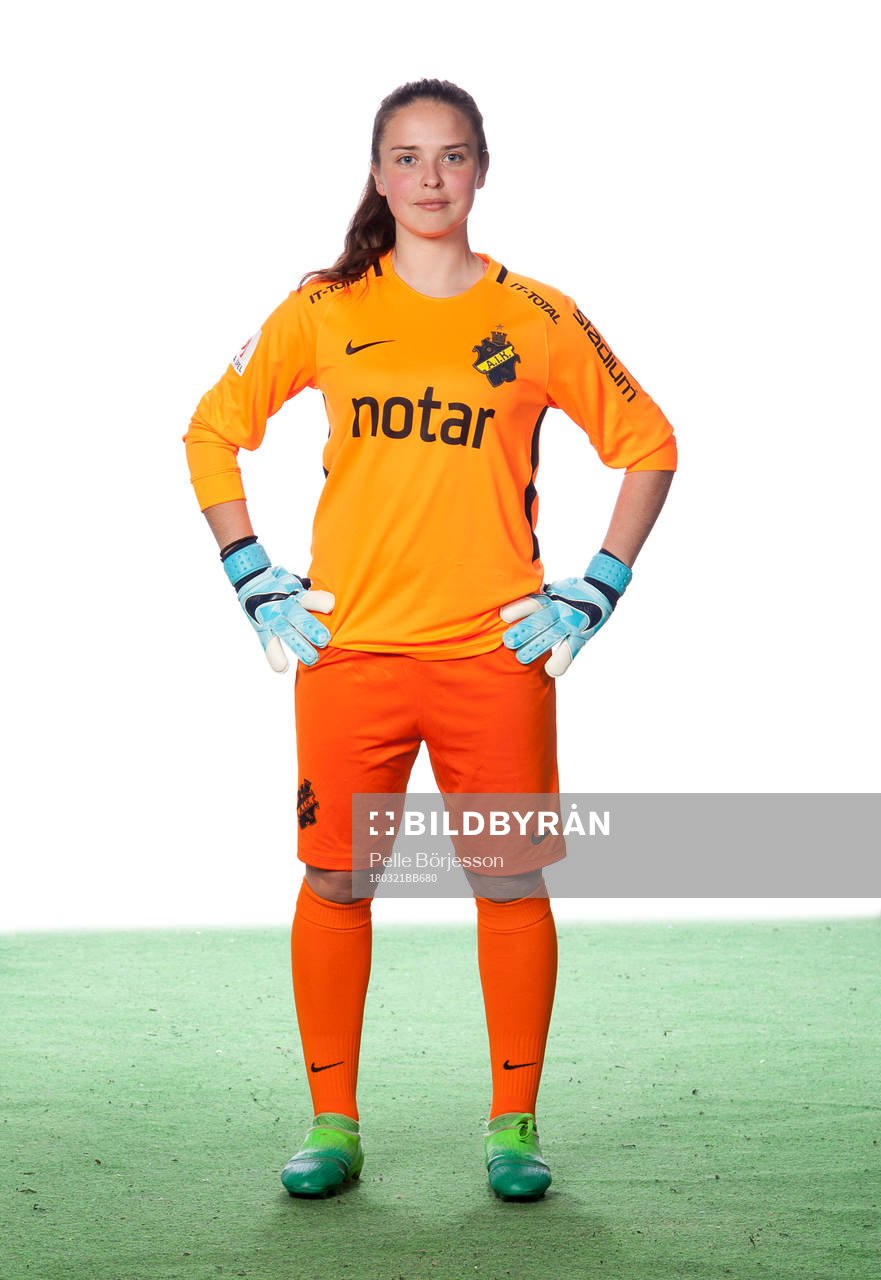 AIK:s Matilda Åsard poserar för ett porträtt den 21 mars 2018 i Stockholm.