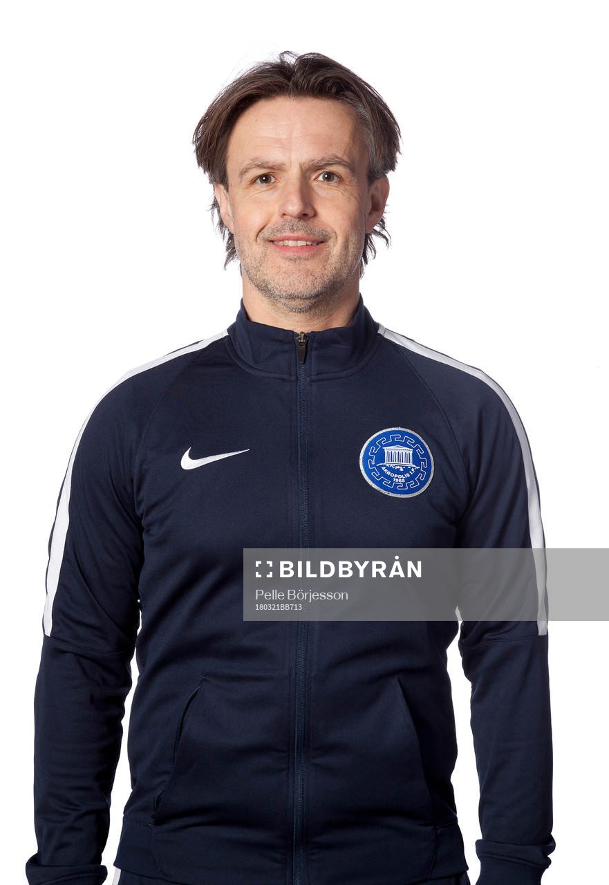 Akropolis sportchef Georgios Gogas poserar för ett porträtt den 21 mars 2018 i Stockholm.