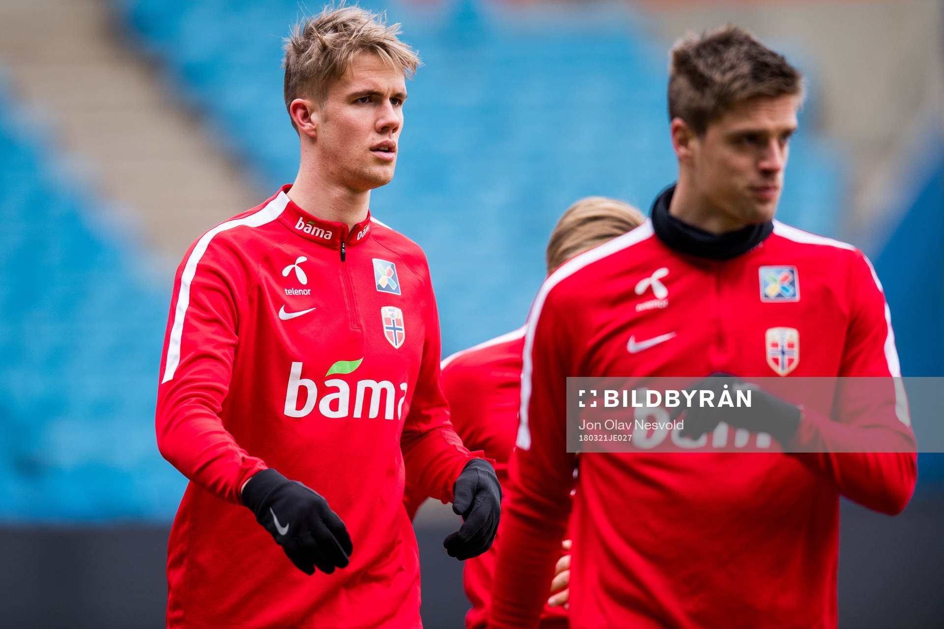 Kristoffer Ajer and Markus Henriksen of Norway
