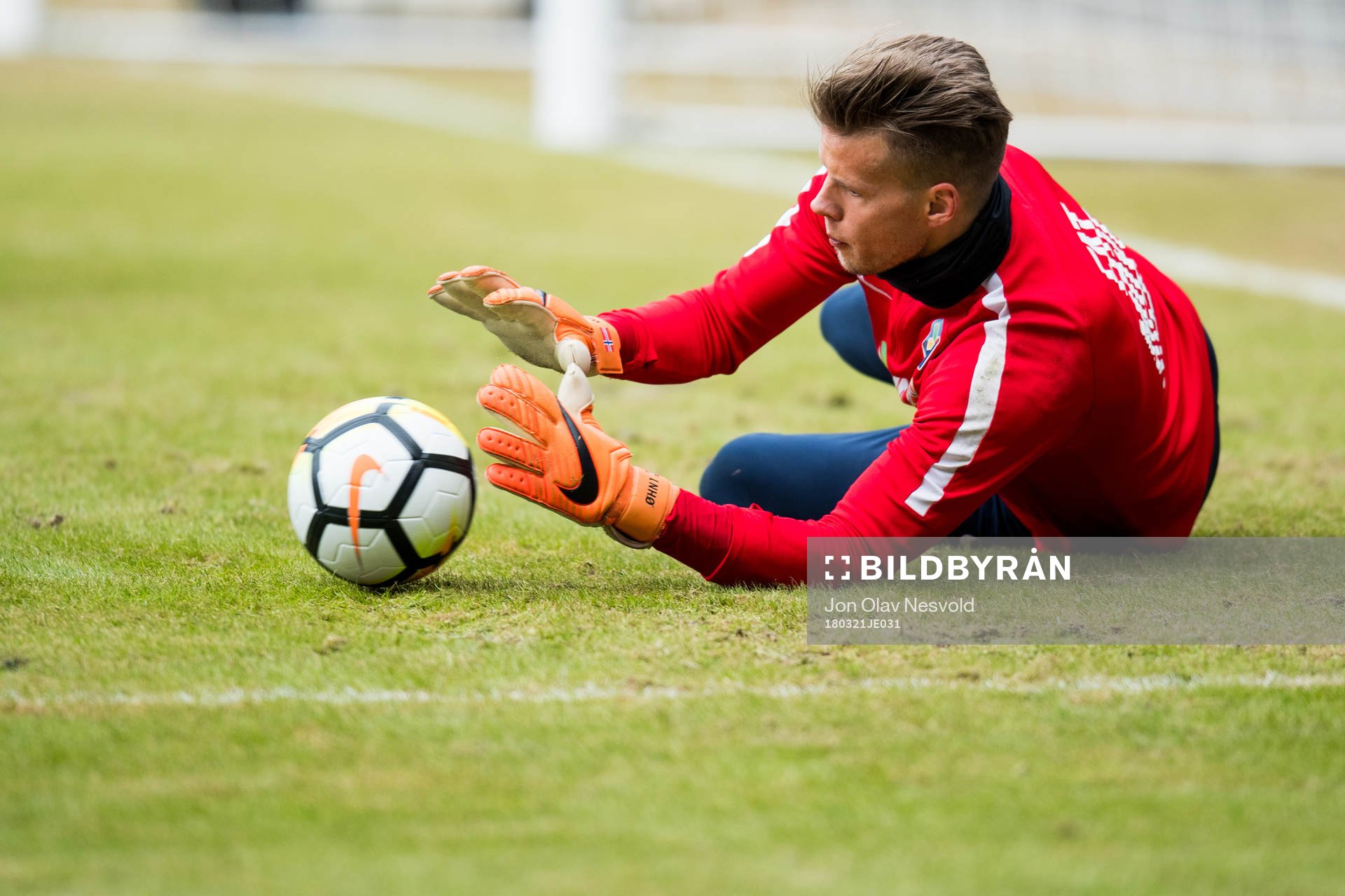 Goalkeeper Ørjan Håskjold Nyland of Norway