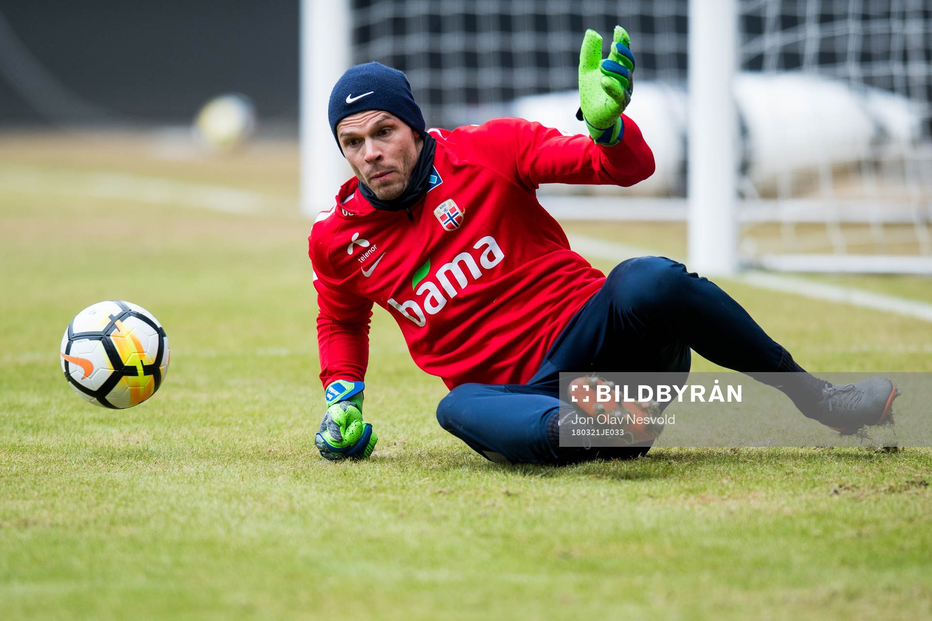 Goalkeeper Rune Almenning Jarstein of Norway