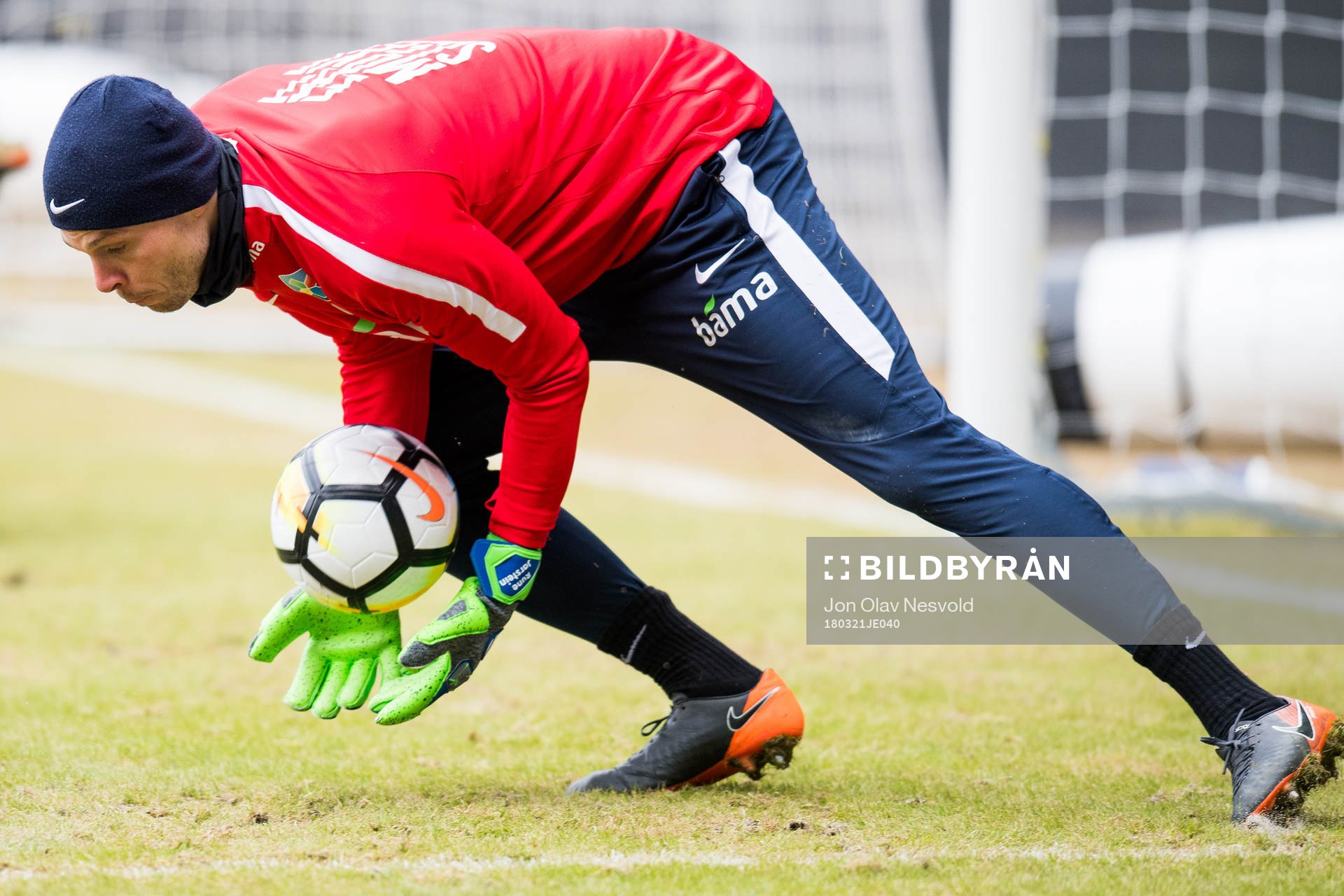 Goalkeeper Rune Almenning Jarstein of Norway