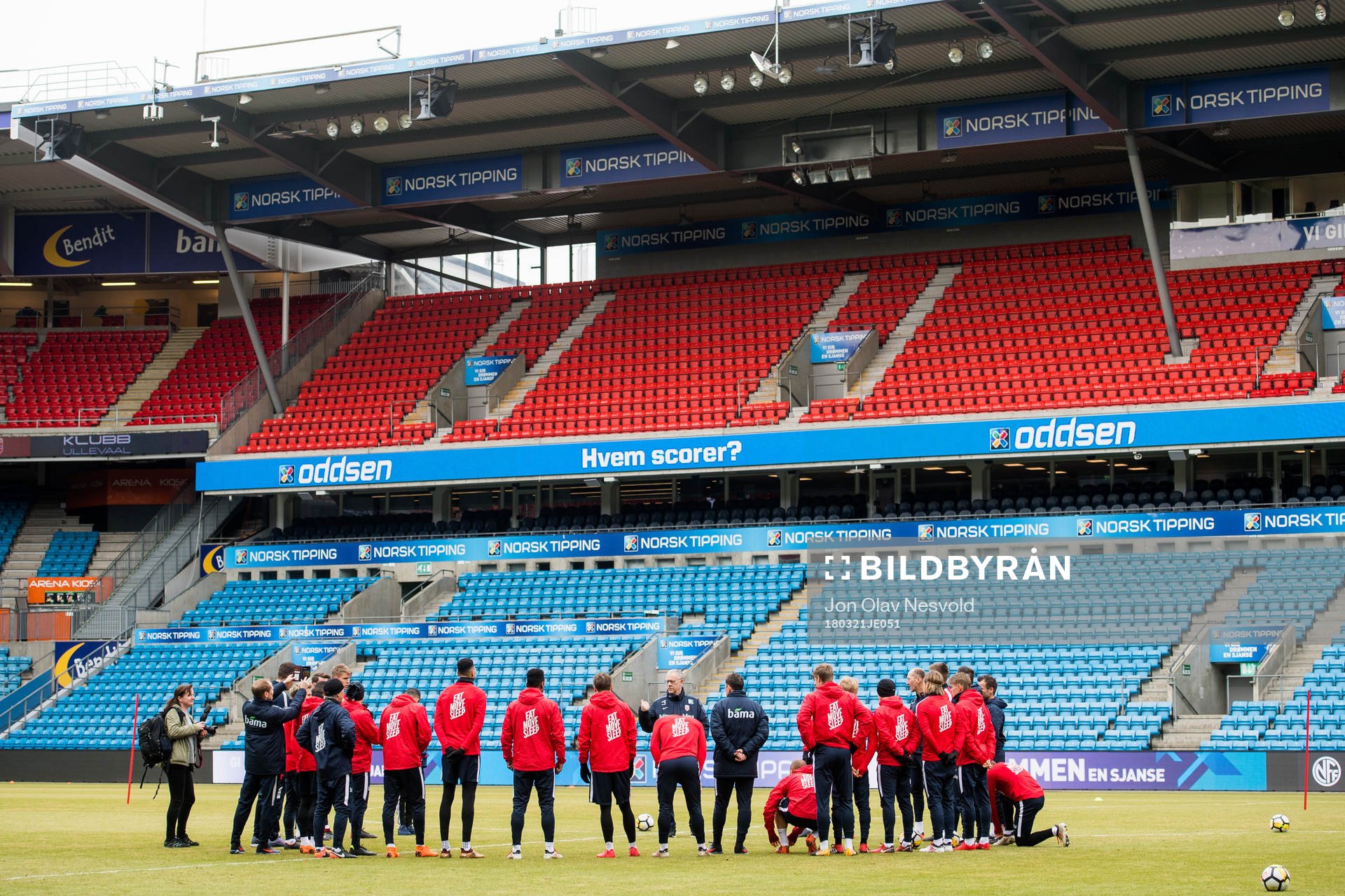 Lars Lagerbäck, head coach of Norway, together with the