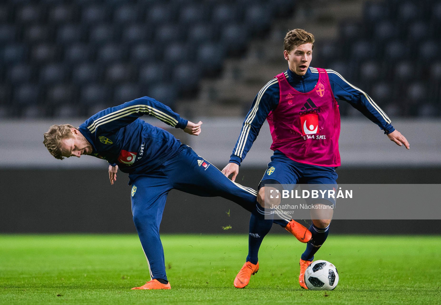 Sveriges Emil Forsberg och Alexander Fransson