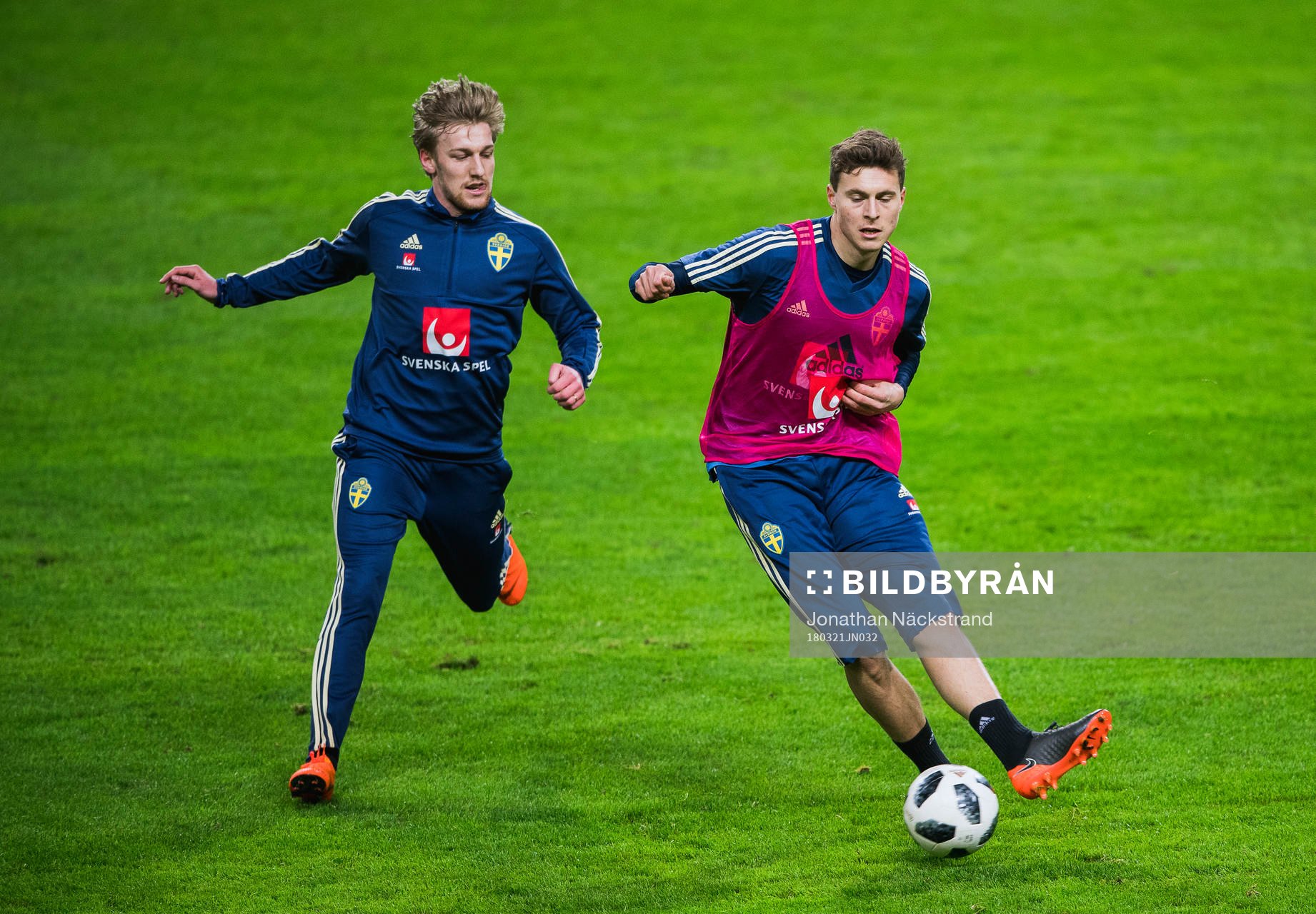Sveriges Emil Forsberg och Victor Nilsson Lindelöf