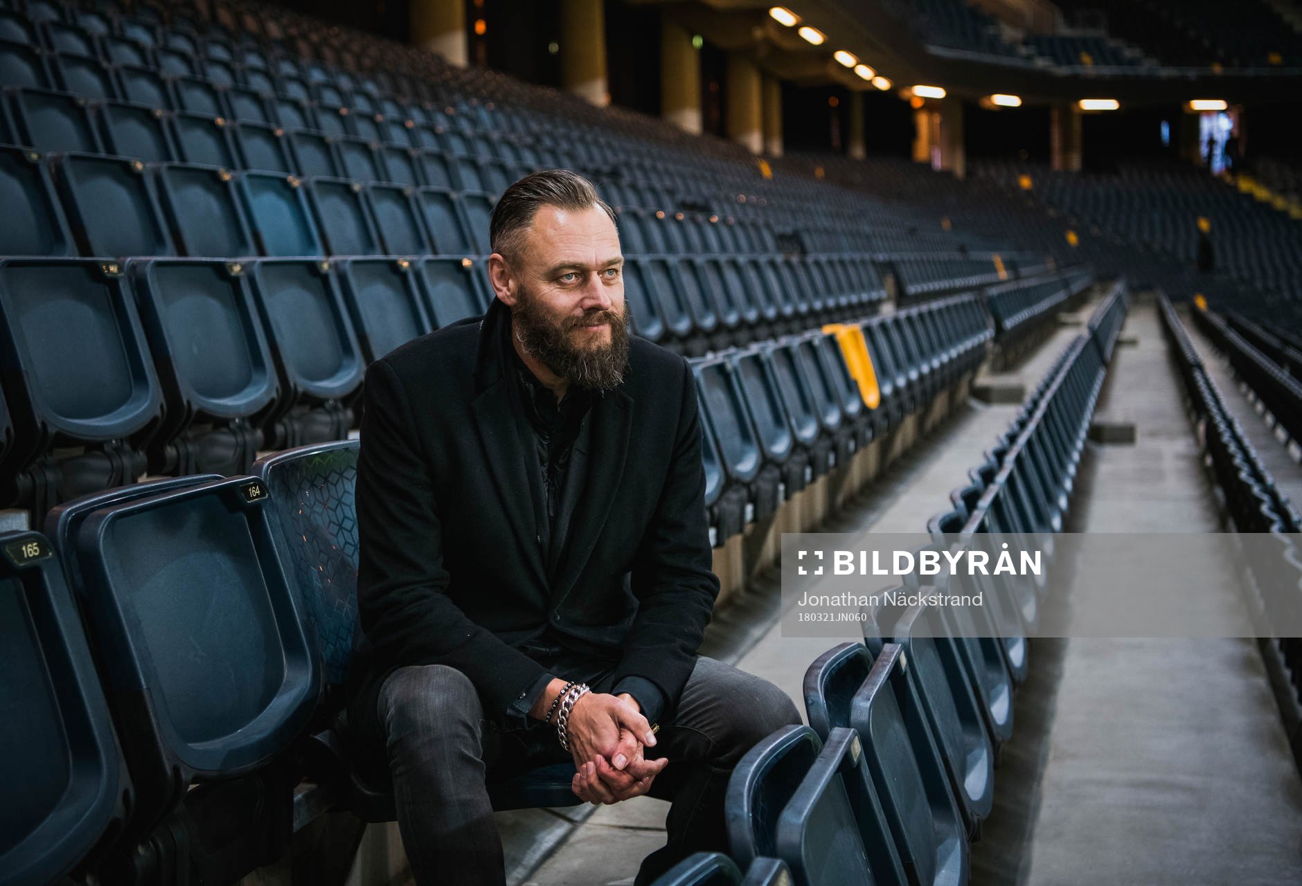 Olof Lundh vid Sveriges fotbollslandslags träning