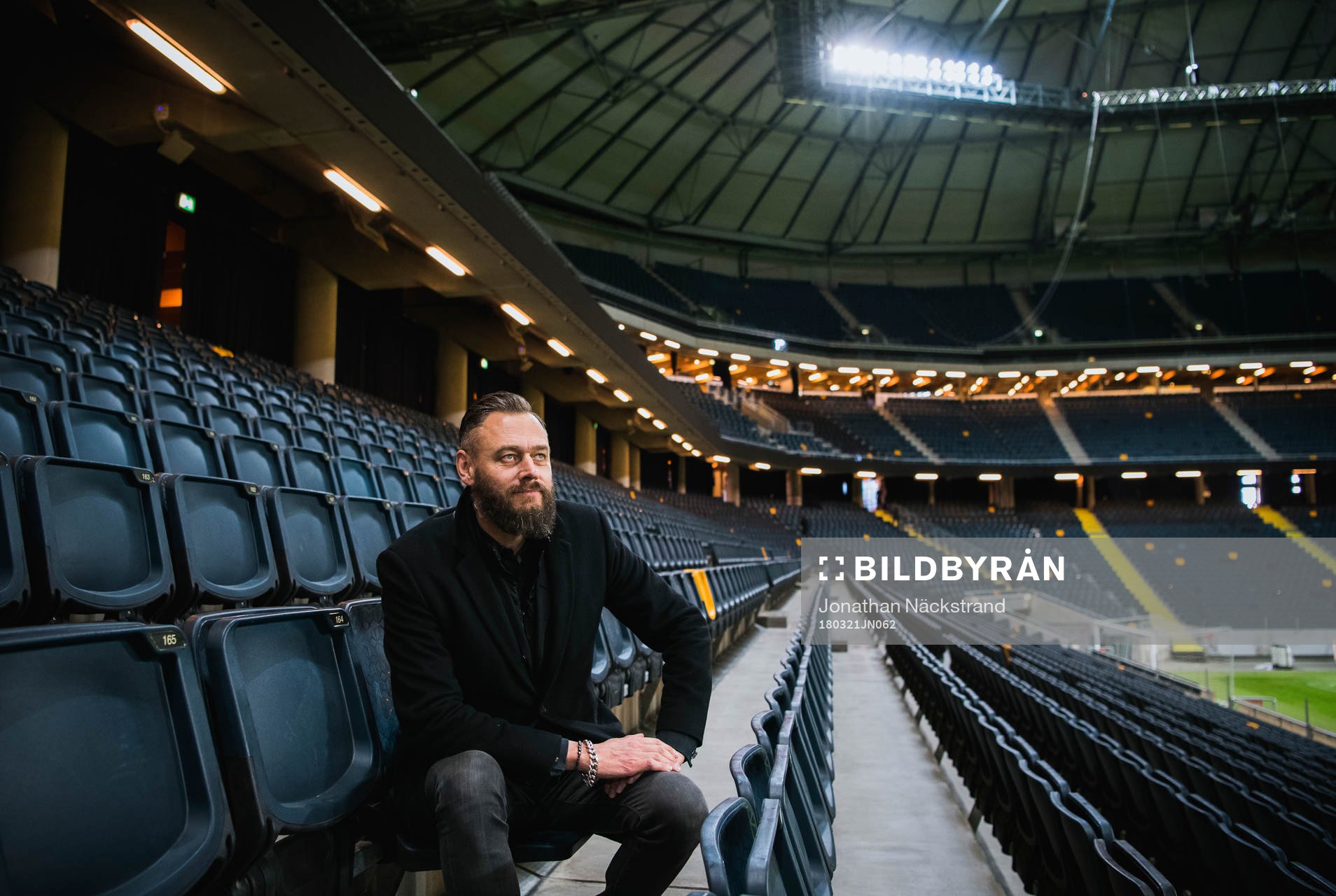Olof Lundh vid Sveriges fotbollslandslags träning