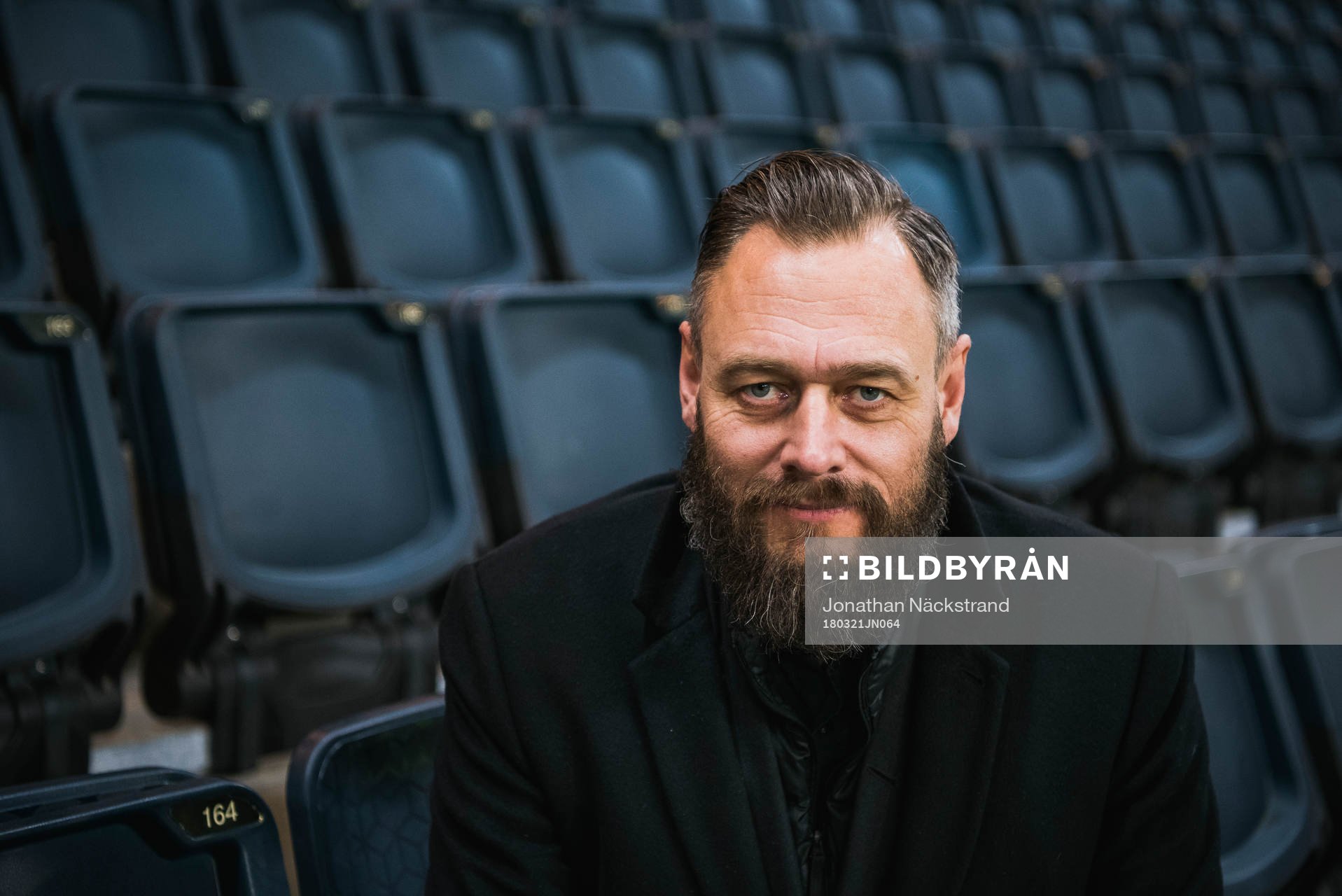 Olof Lundh vid Sveriges fotbollslandslags träning