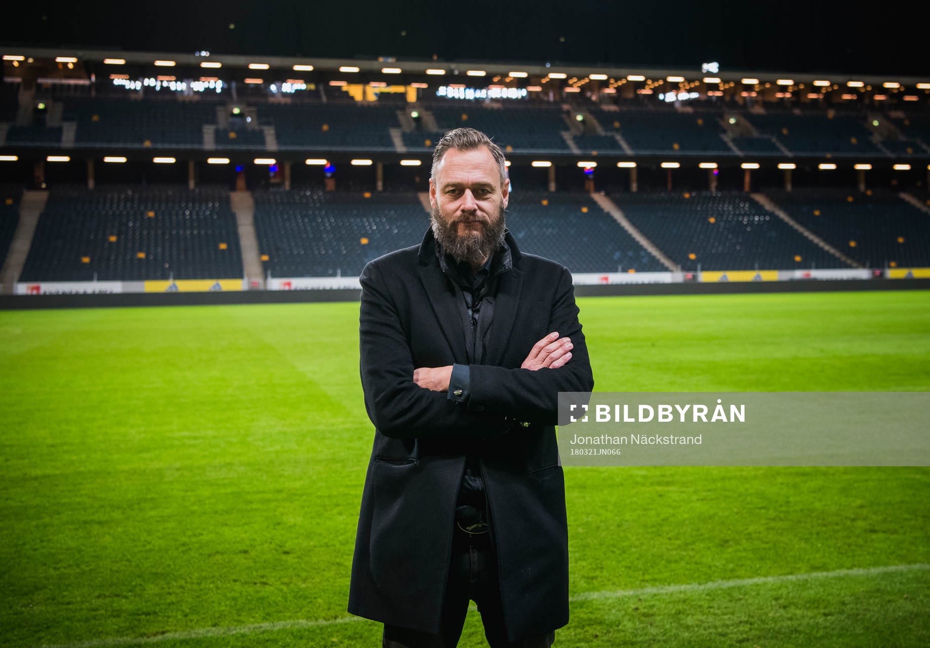 Olof Lundh vid Sveriges fotbollslandslags träning