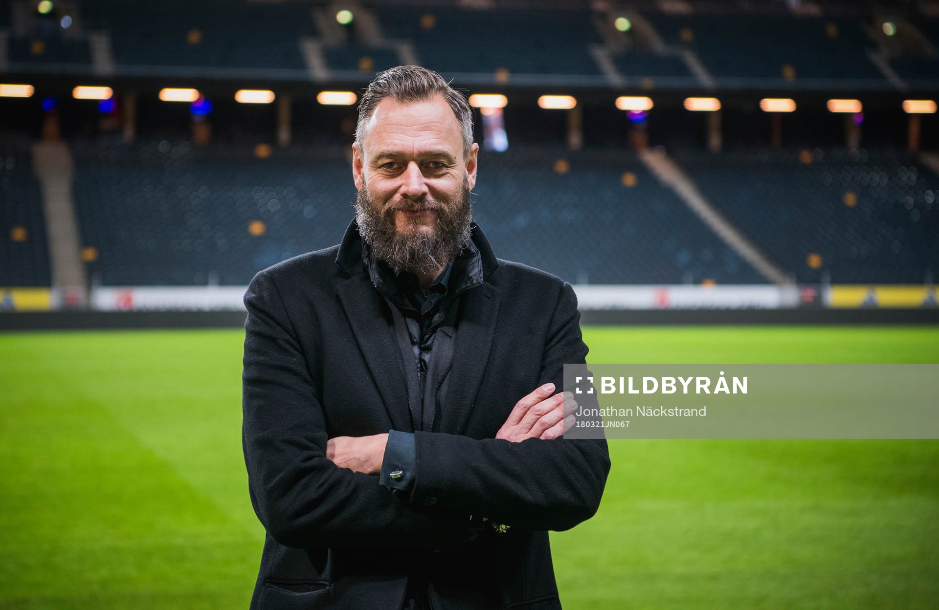 Olof Lundh vid Sveriges fotbollslandslags träning
