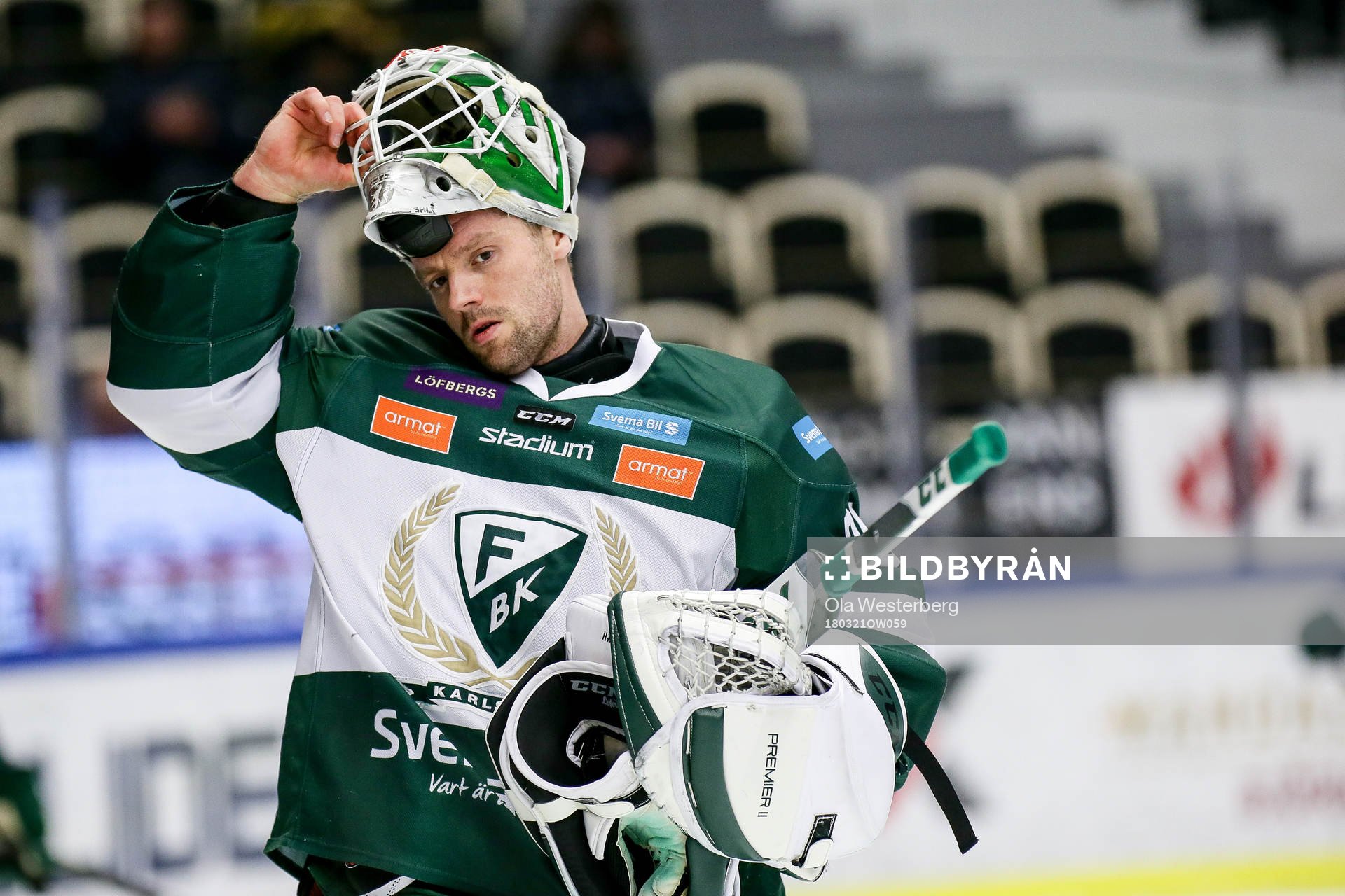 Färjestads målvakt Lars Haugen