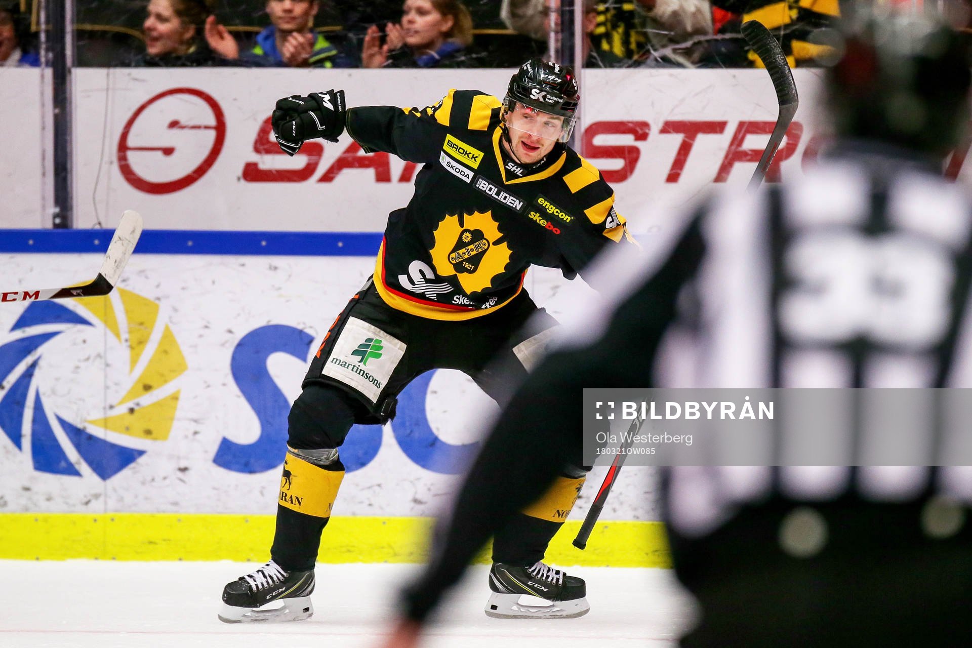 Skellefteås Adam Pettersson jublar