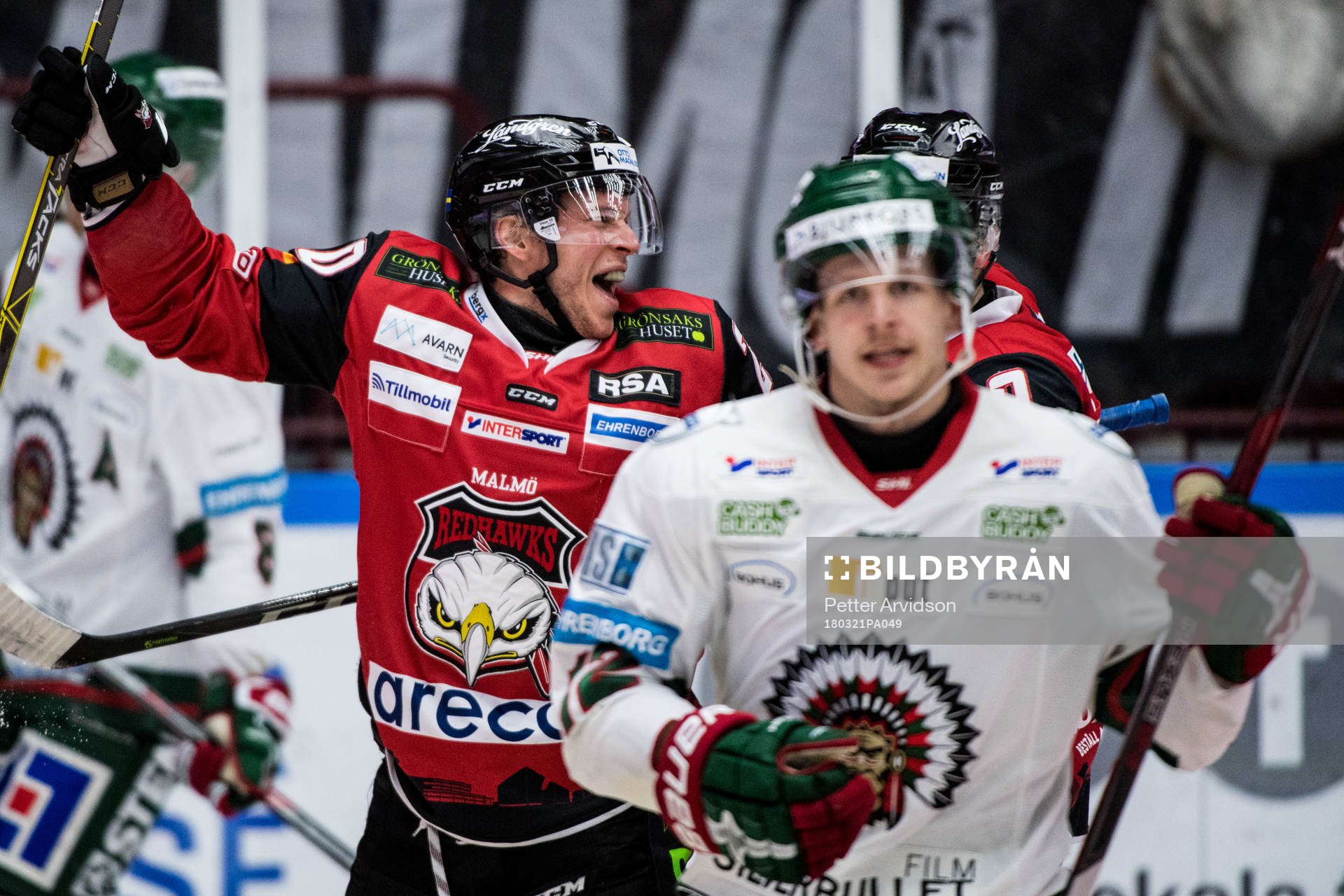 Malmö Redhawks Erik Forssell jublar