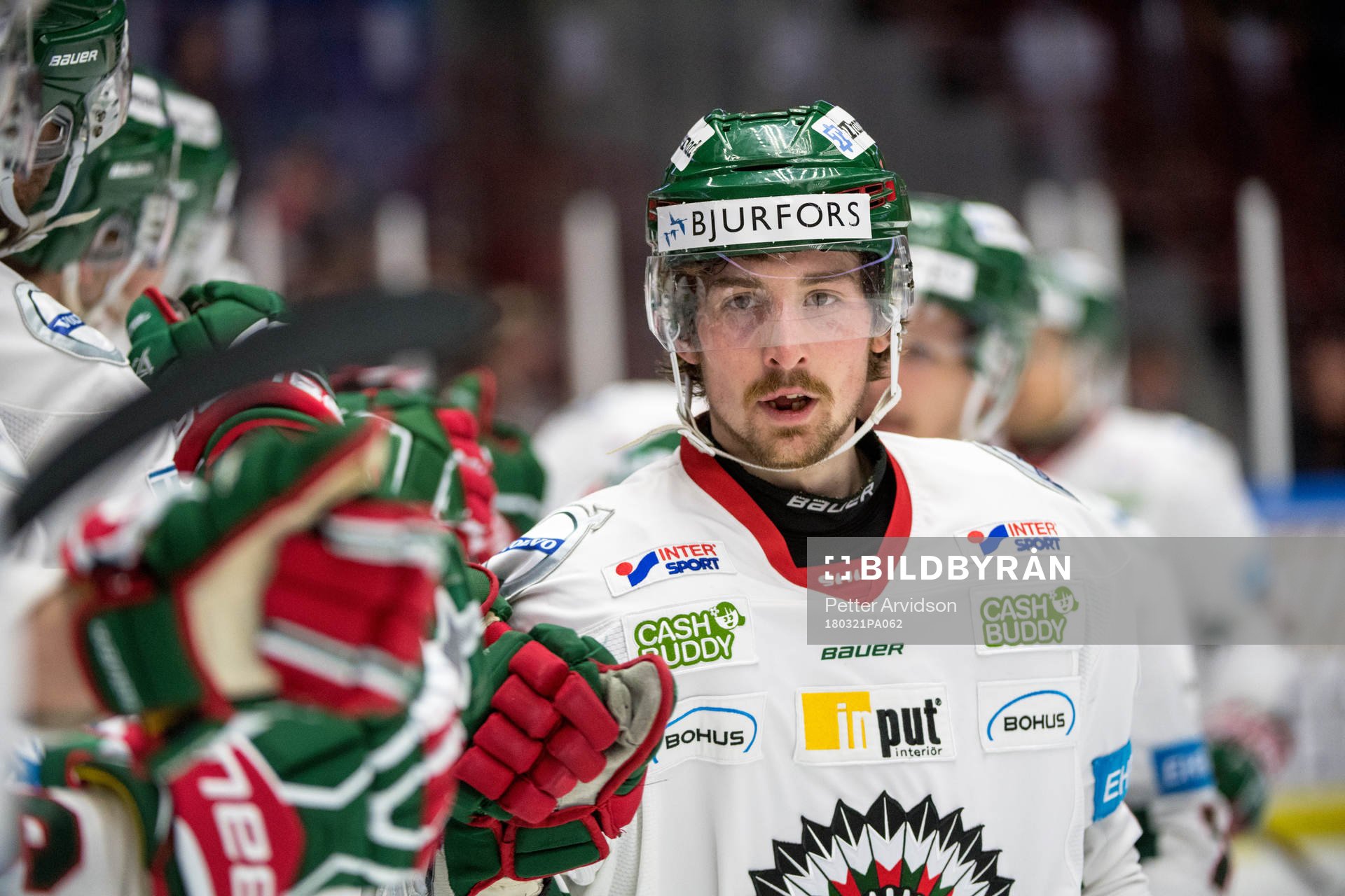 Frölundas Adam Almqvist jublar