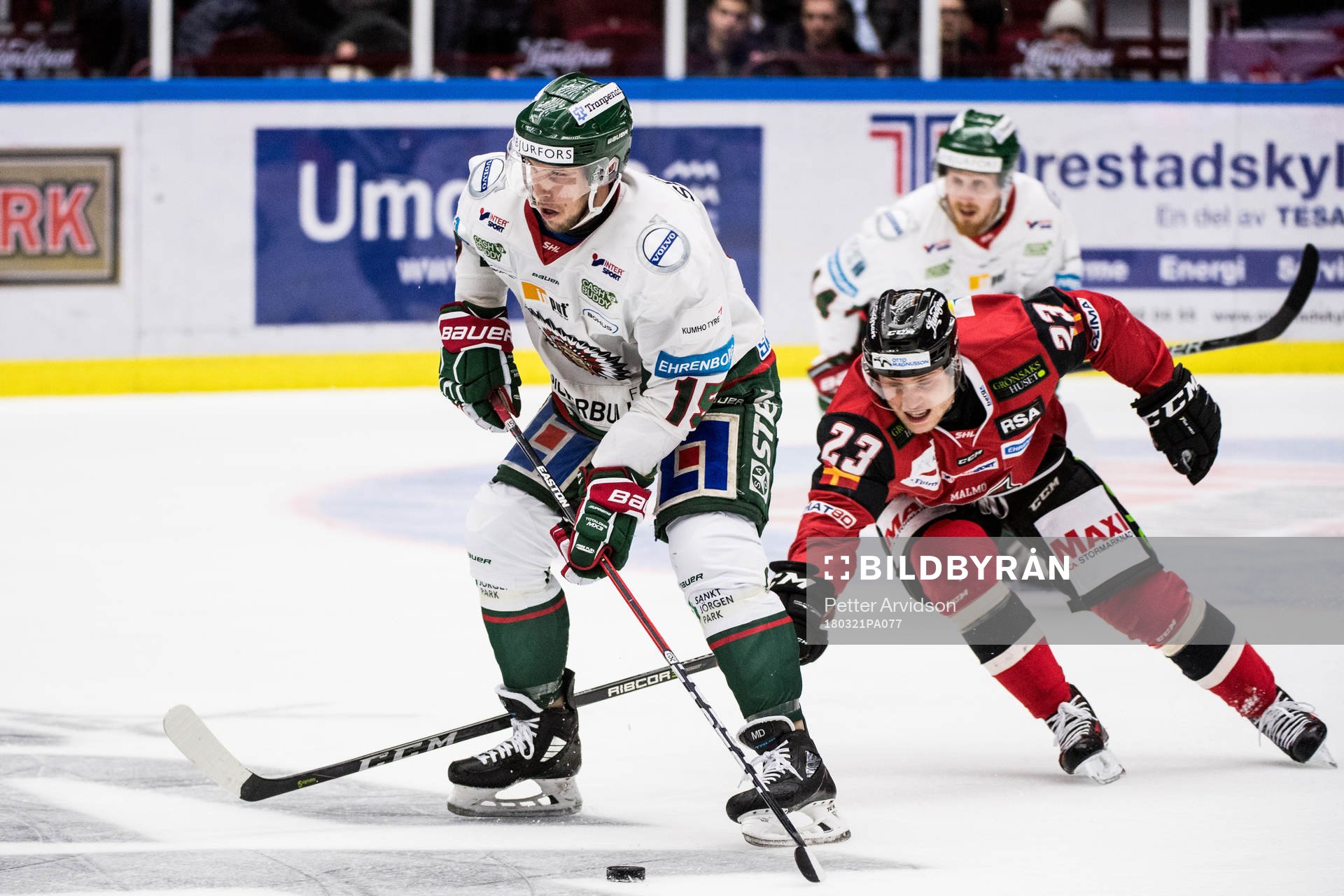 Frölundas Matt Donovan och Malmö Redhawks Christoffer