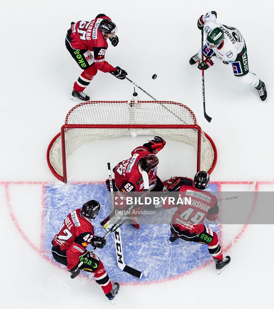 Frölundas Joel Lundqvist oroar mot Malmö Redhawks