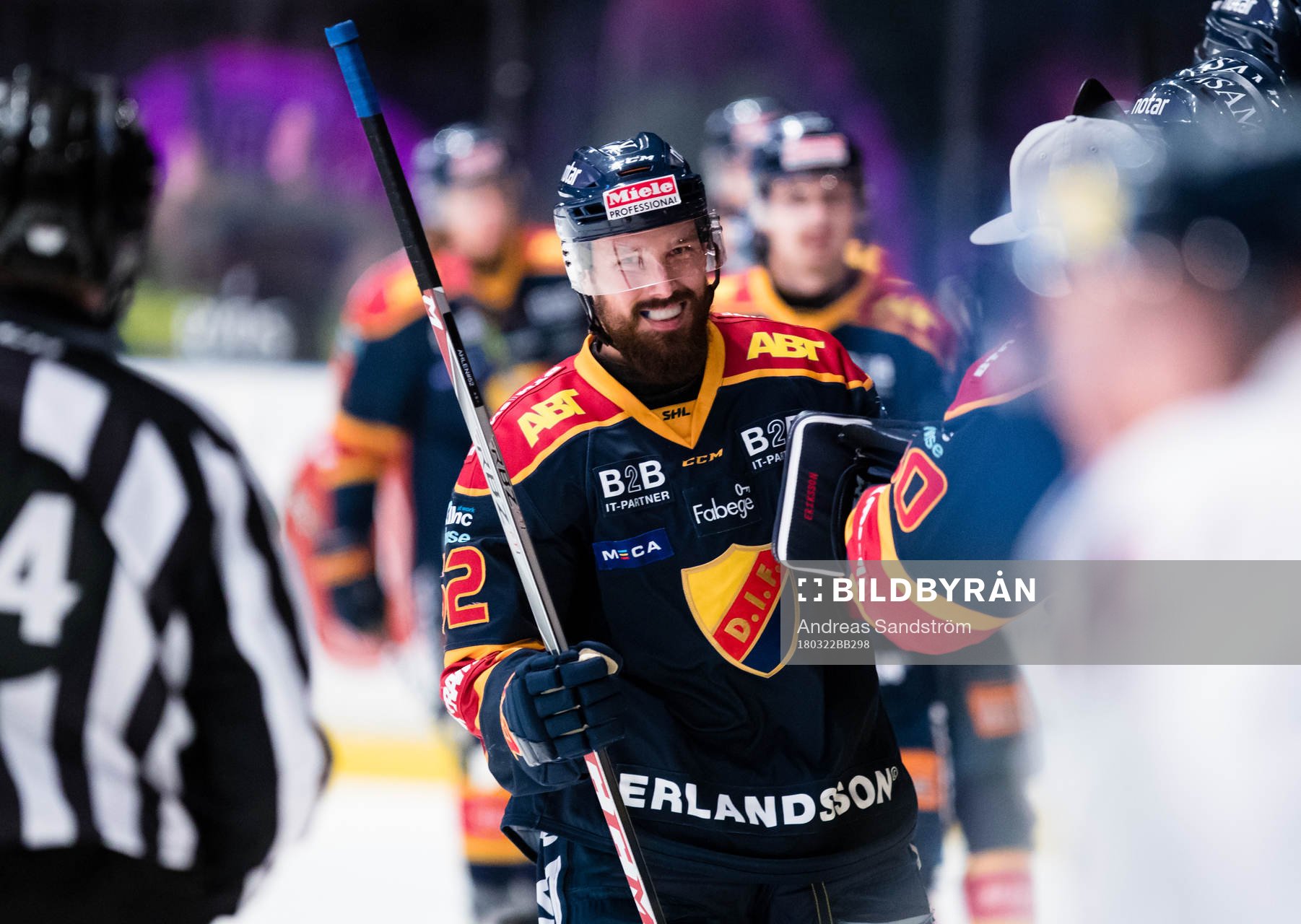Djurgårdens Mikael Ahlén jublar