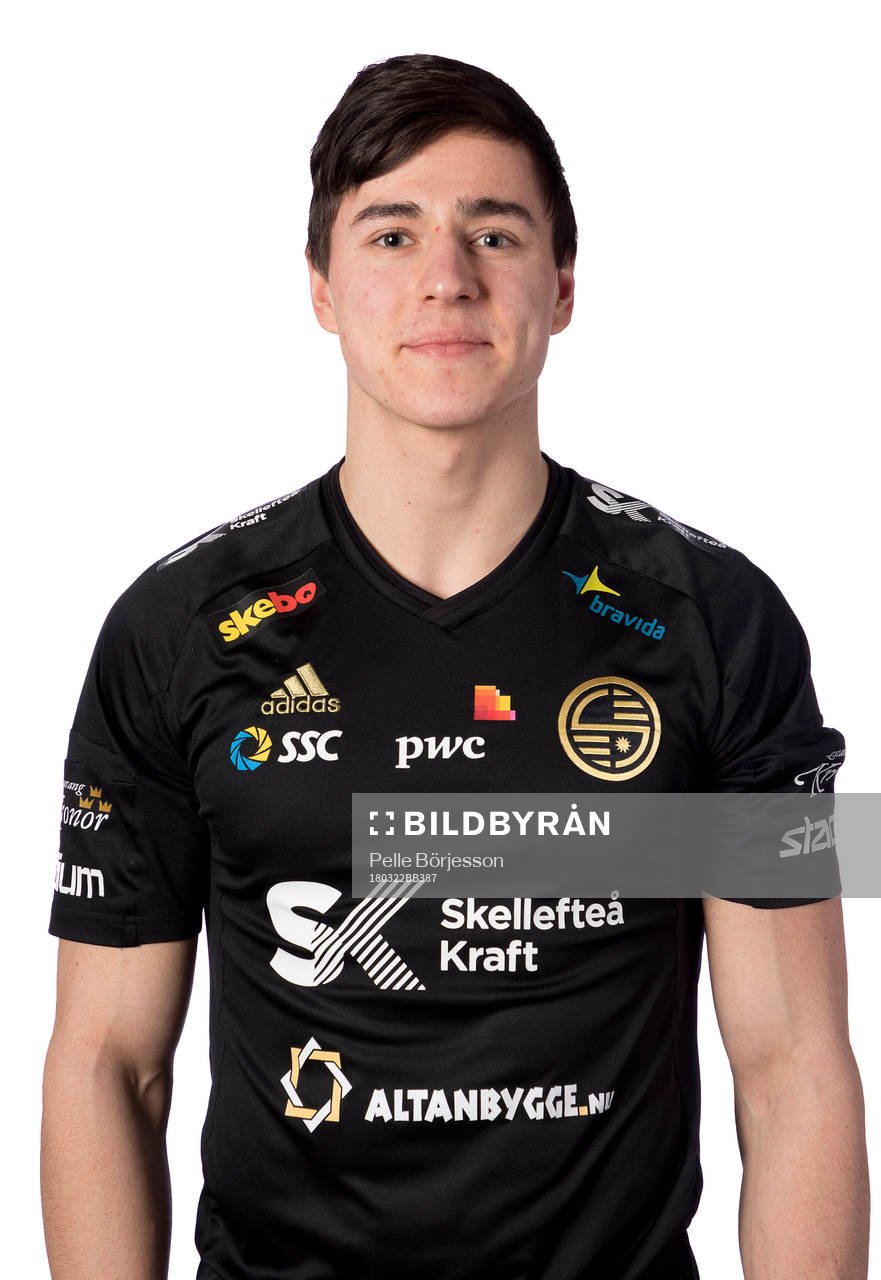 Skellefteås Sebastian Shafei Åman poserar för ett porträtt den 22 mars 2018 i Skellefteå.