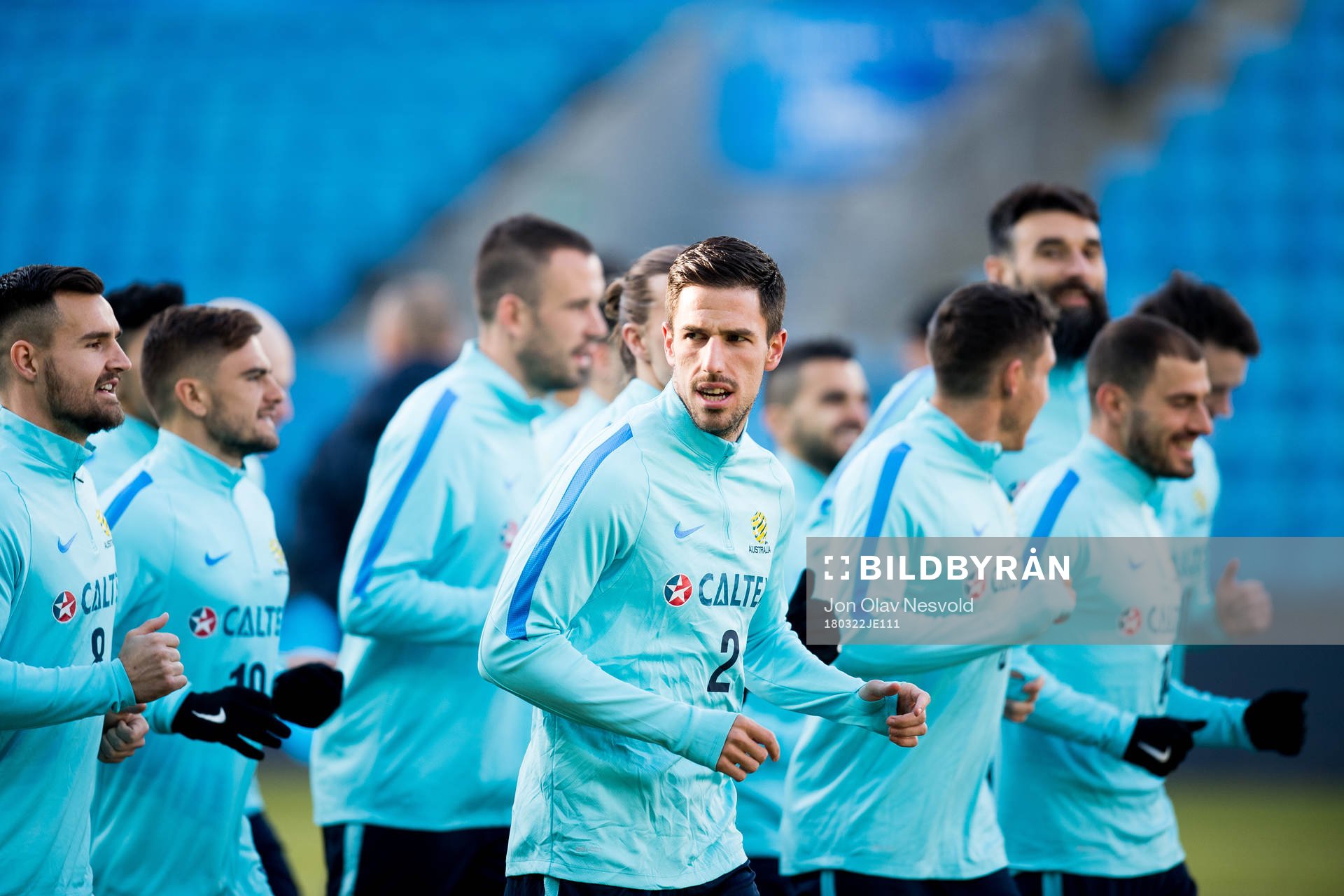 Milos Degenek and the Australian players