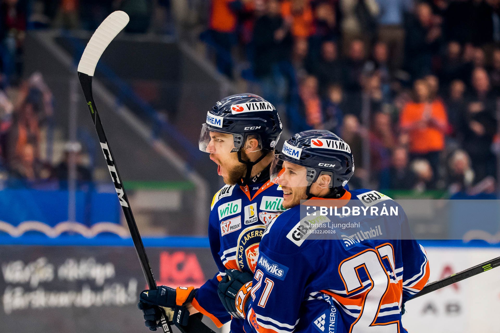 Växjös Eric Martinsson jublar