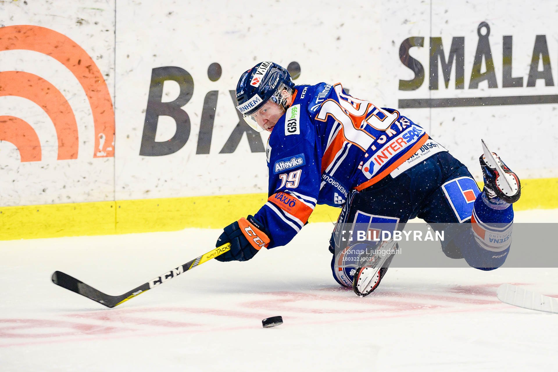 Växjös Tuomas Kiiskinen faller