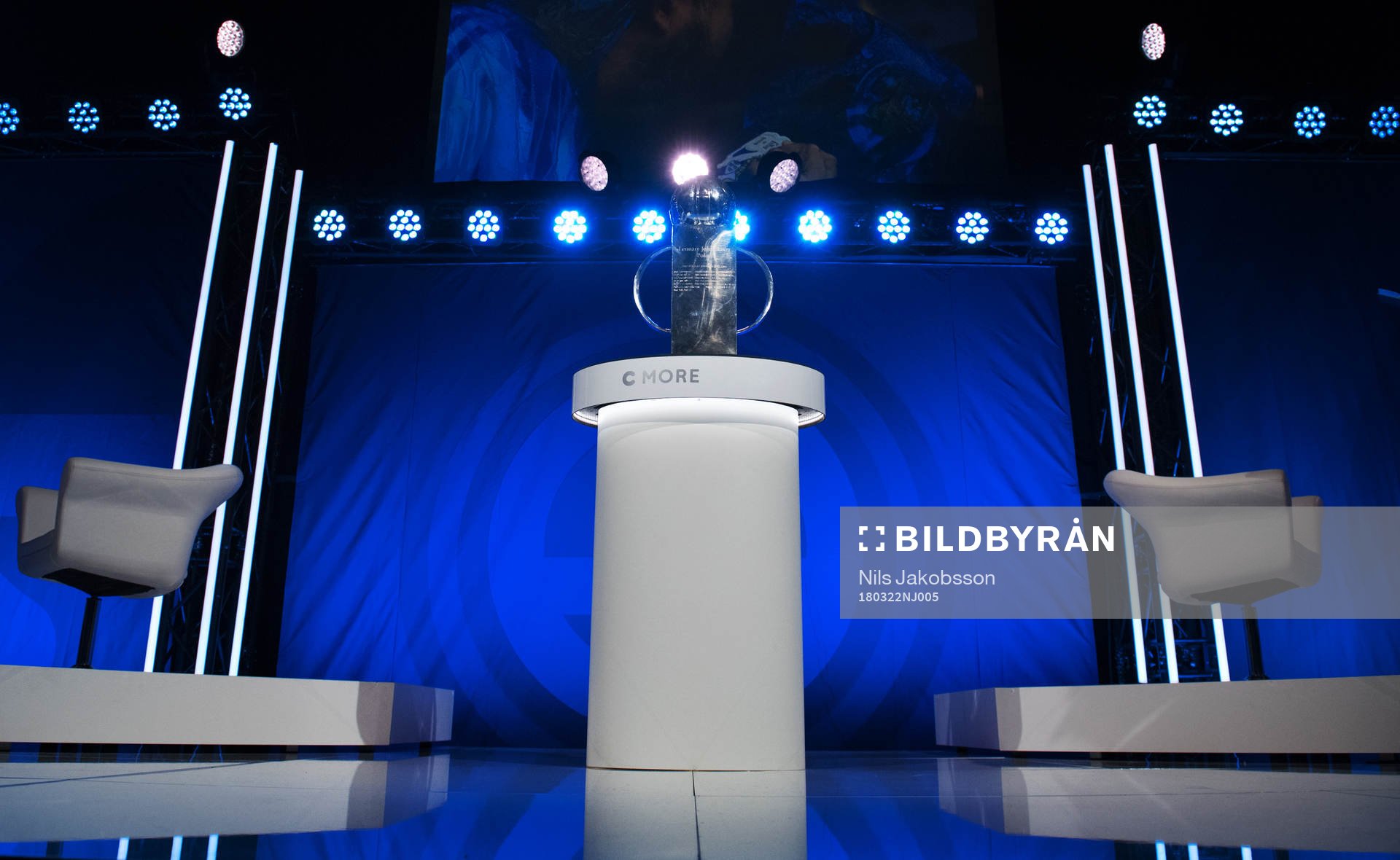 Lennart Johanssons pokal på scen