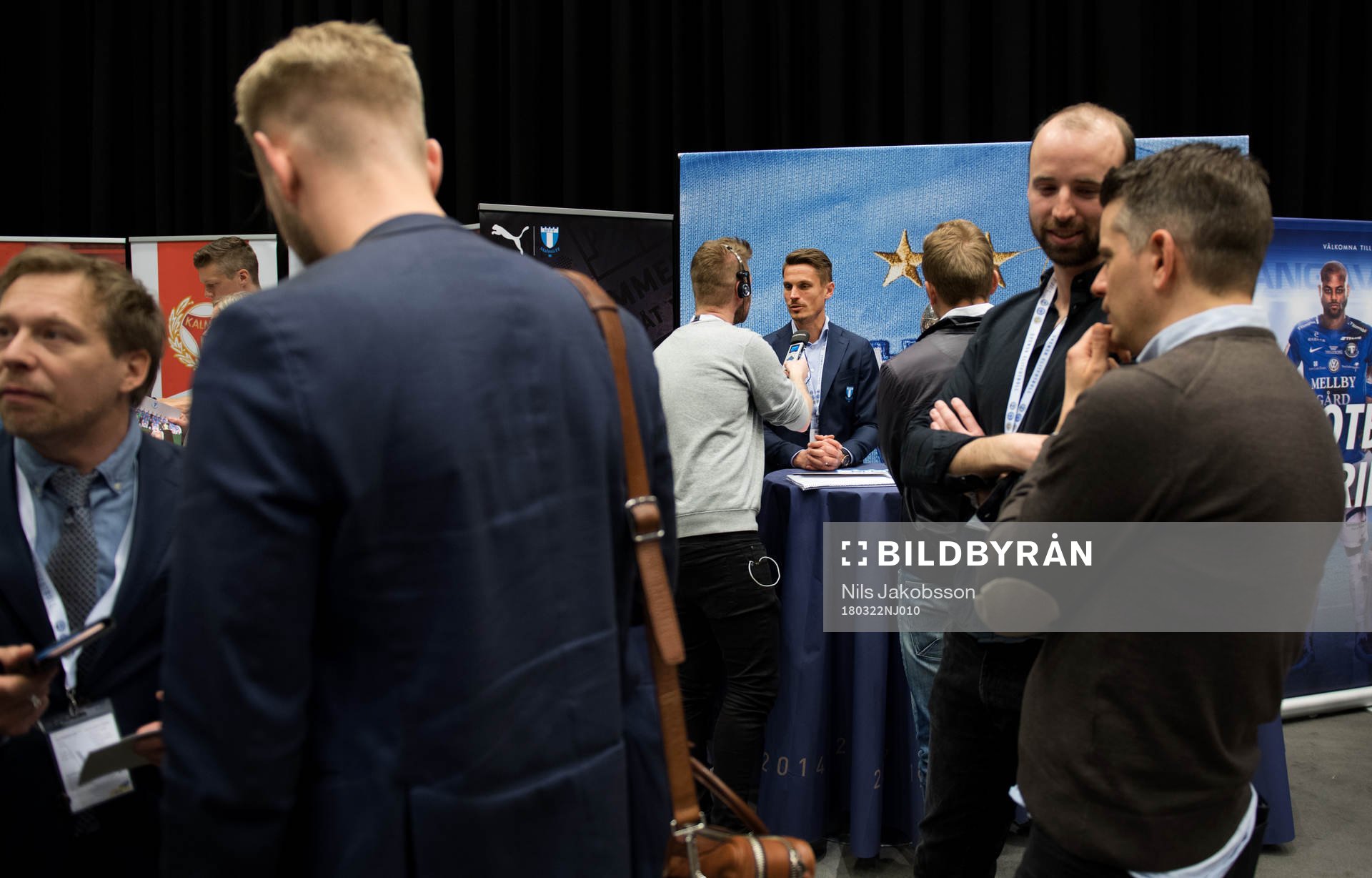 Malmös Markus Rosenberg under fotbollsallsvenskans upptaktsträff den 21 mars 2018 i Stockholm.
