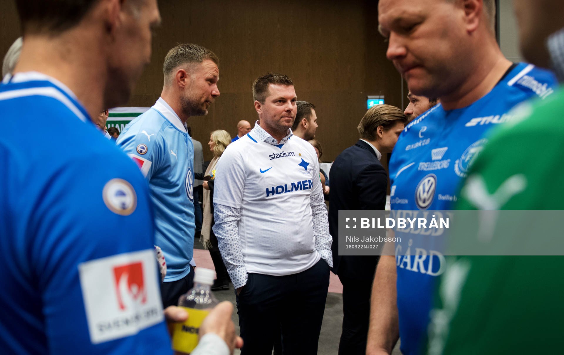 Jens Gustafsson, tränare IFK Norrköping, under fotbollsallsvenskans upptaktsträff den 21 mars 2018 i Stockholm.