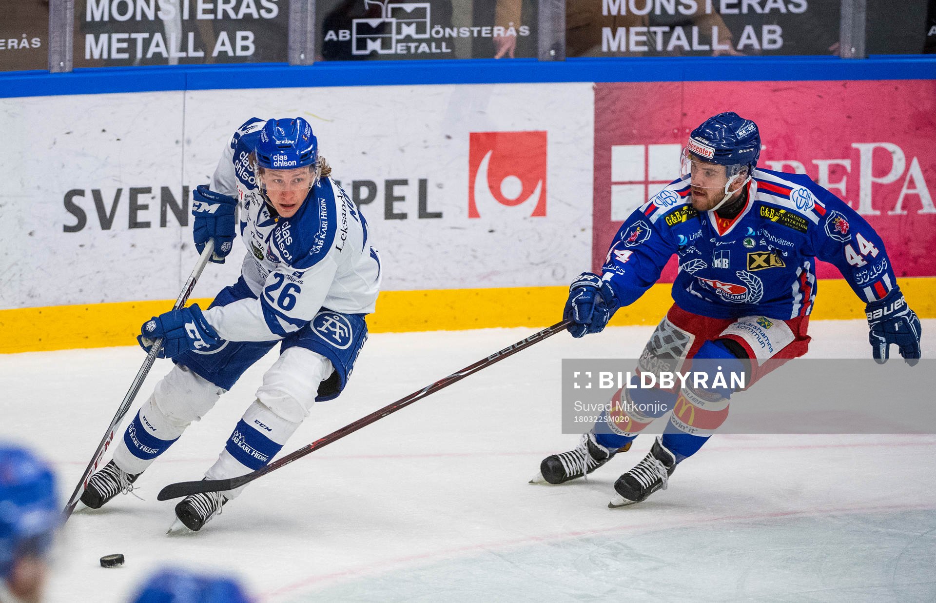 Oskarshamns Patrik Parkkonen och Leksands Patrik Norén