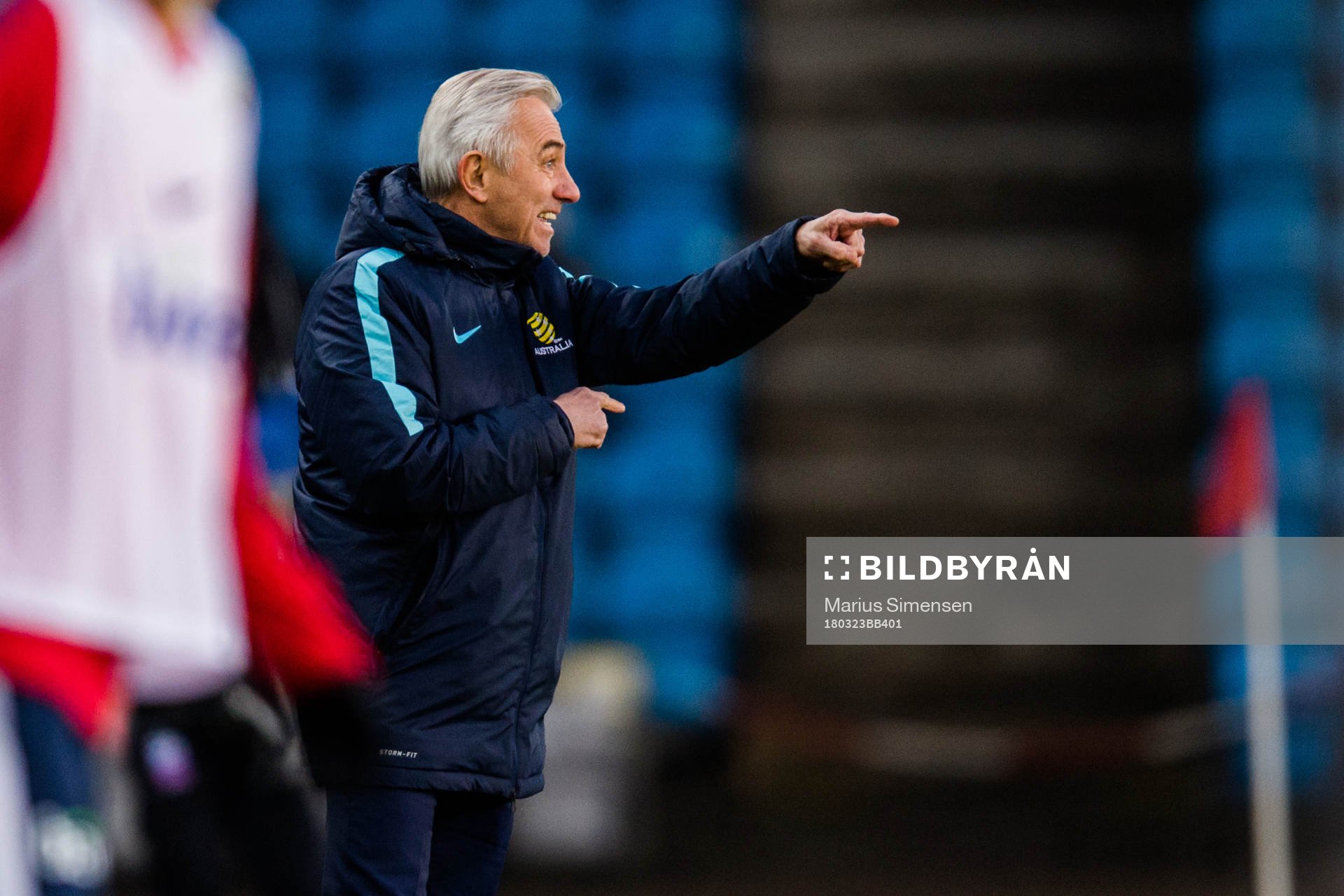 Bert van Marwijk, head coach of Australia, during the international friendly football match between Norway and Australia on March 23, 2018 in Oslo.