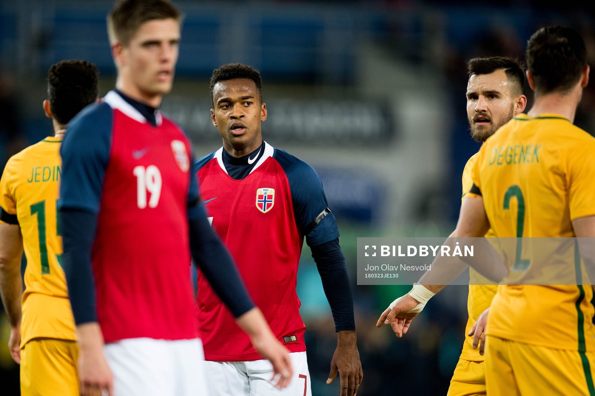 Markus Henriksen of Norway and Ola Kamara of Norway