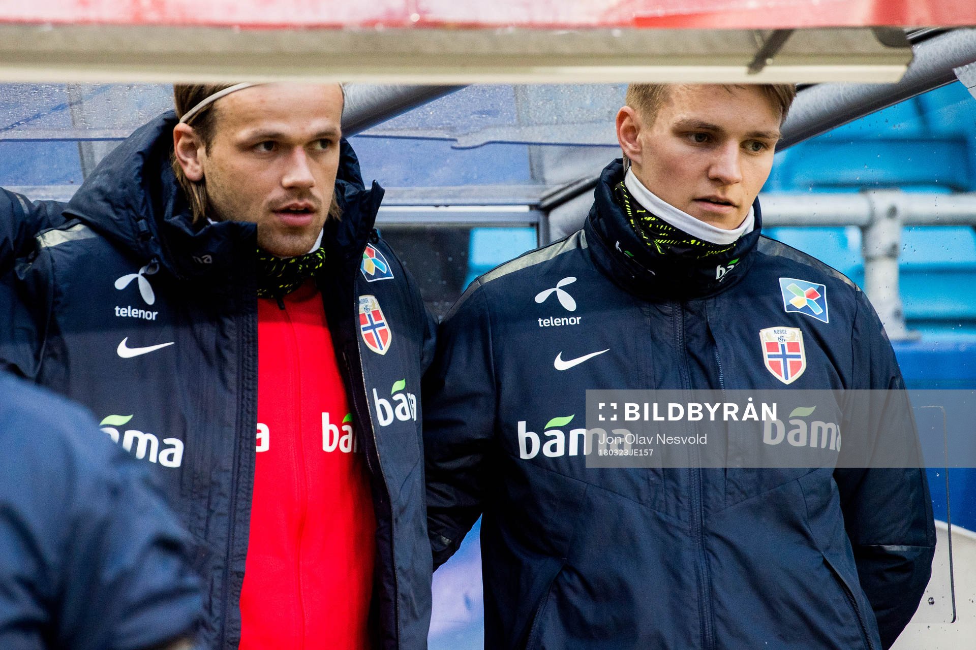 Iver Fossum and Martin Ødegaard of Norway