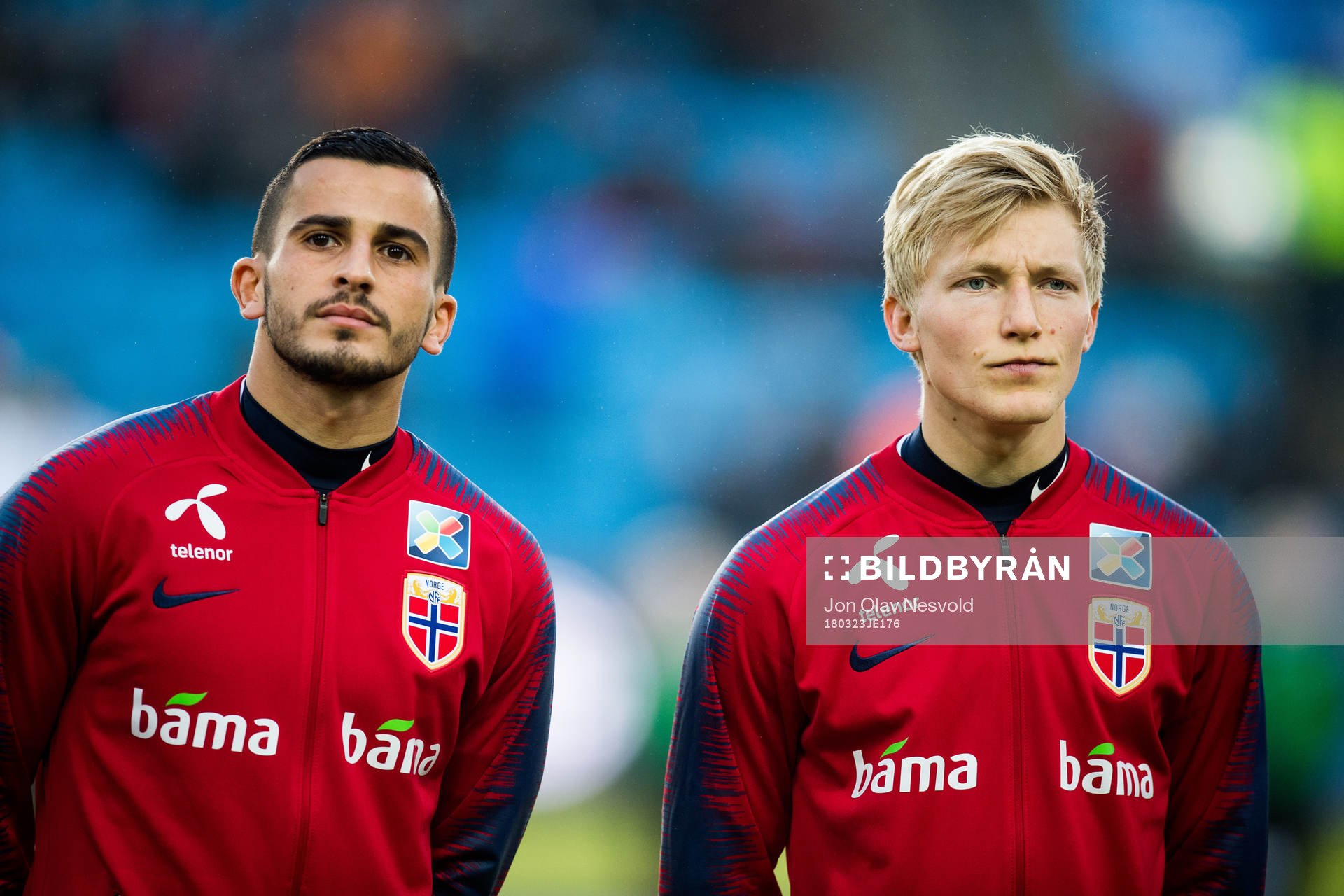 Omar Elabdellaoui and Birger Meling of Norway