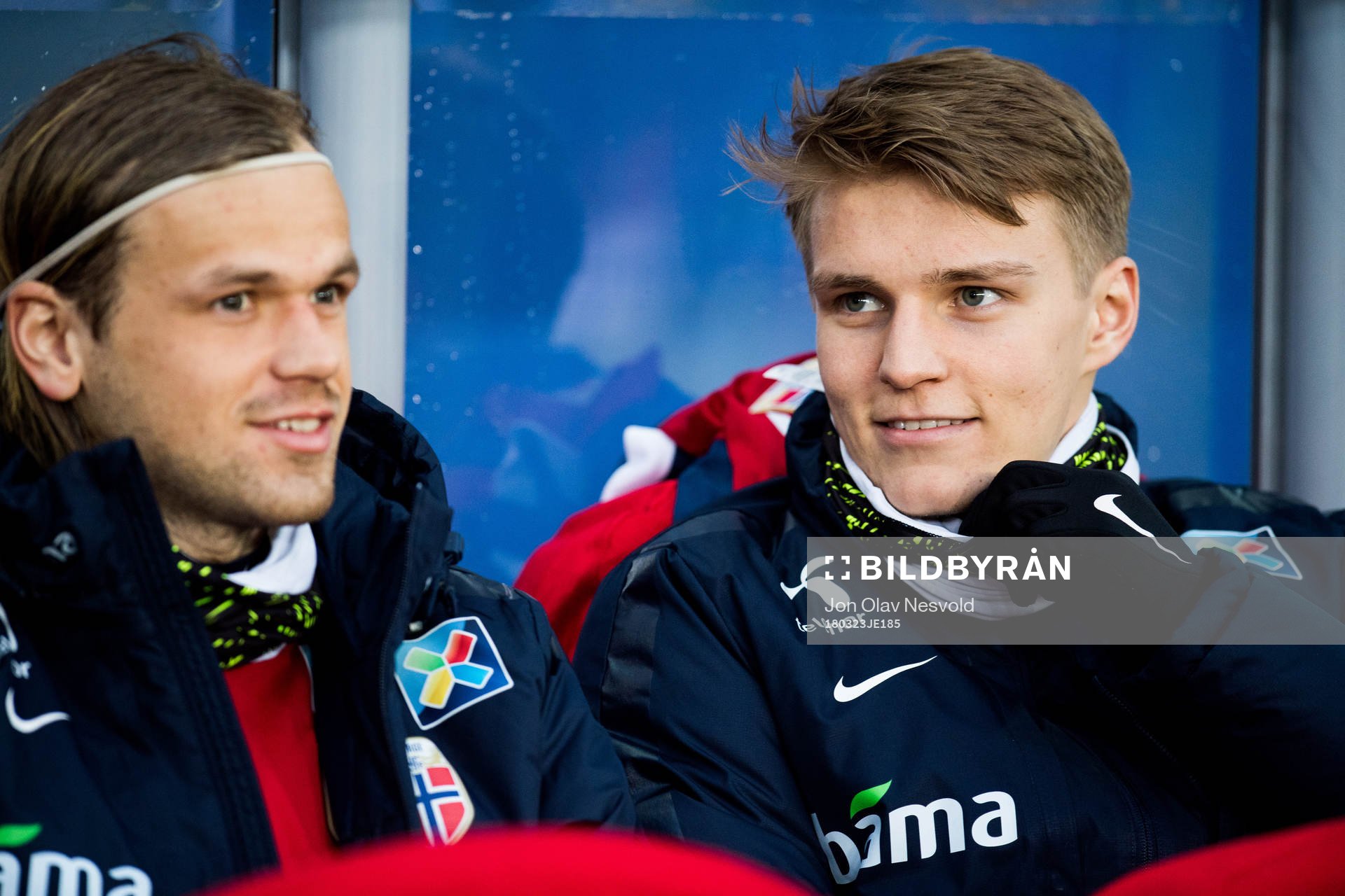 Iver Fossum and Martin Ødegaard of Norway