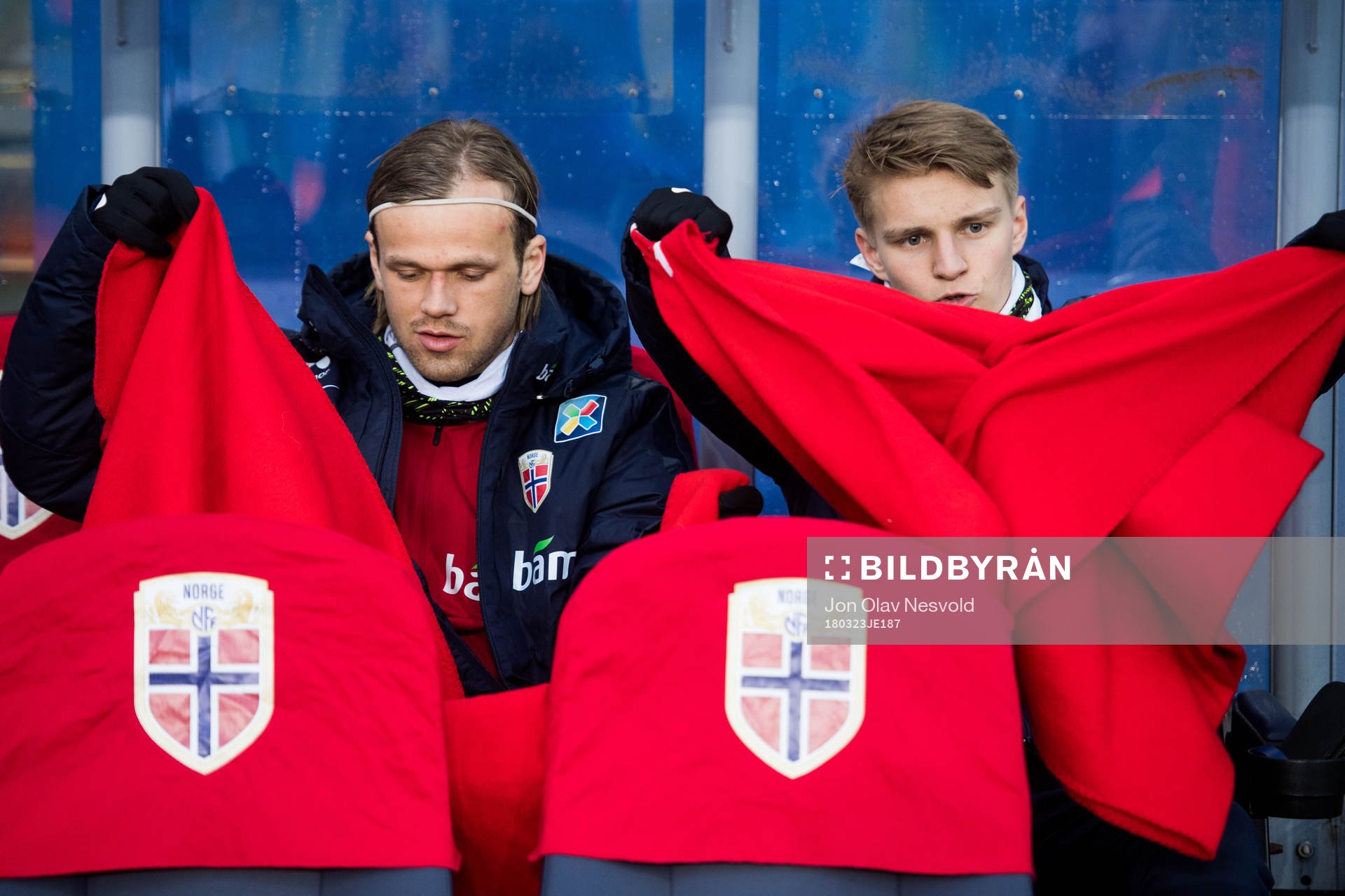 Iver Fossum and Martin Ødegaard of Norway