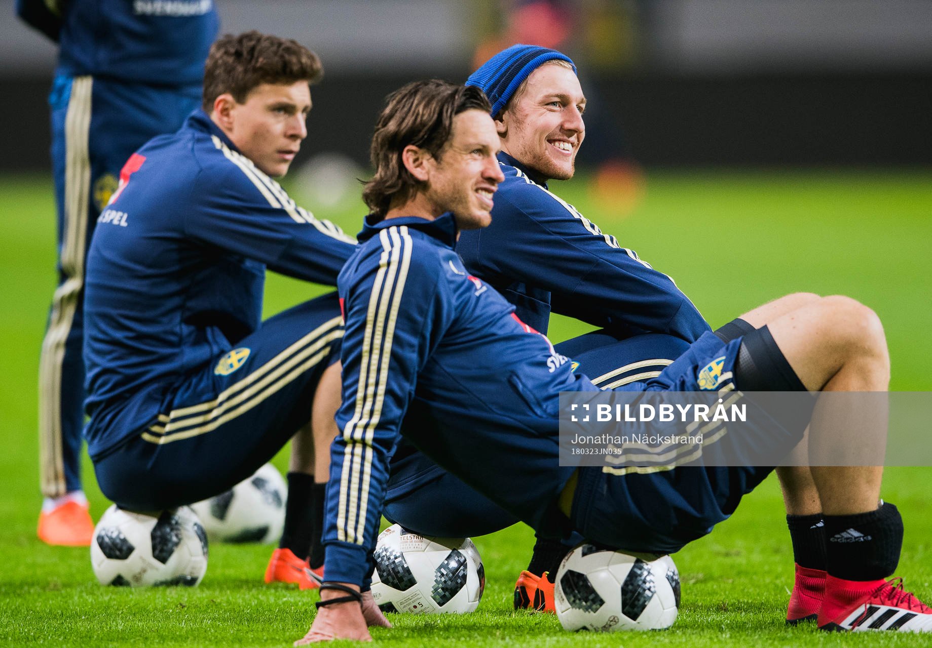Sveriges Victor Nilsson Lindelöf, Emil Forsberg och Gustav