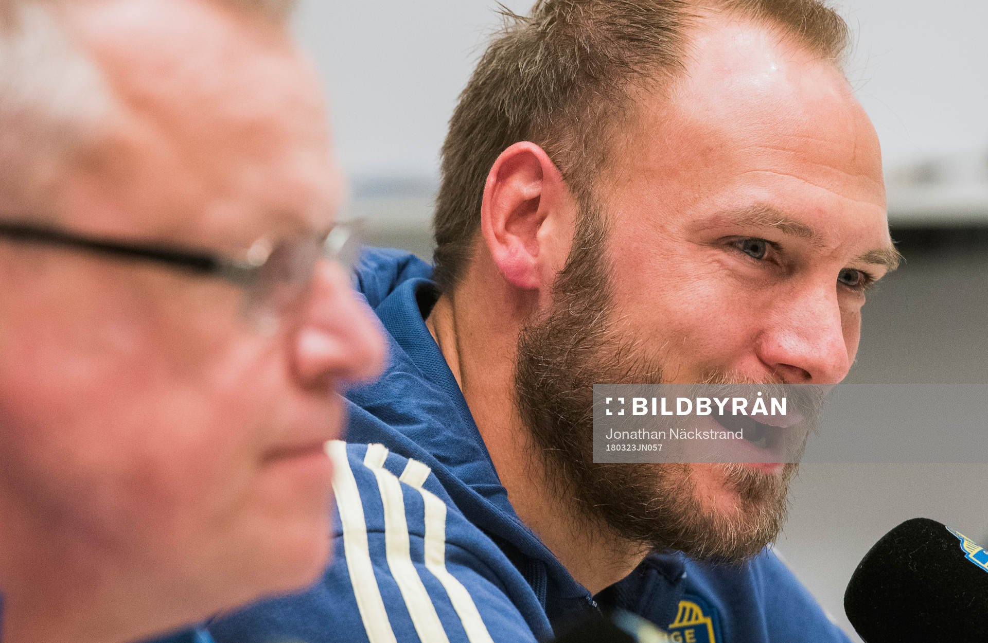 Sveriges förbundskapten Janne Andersson och Andreas