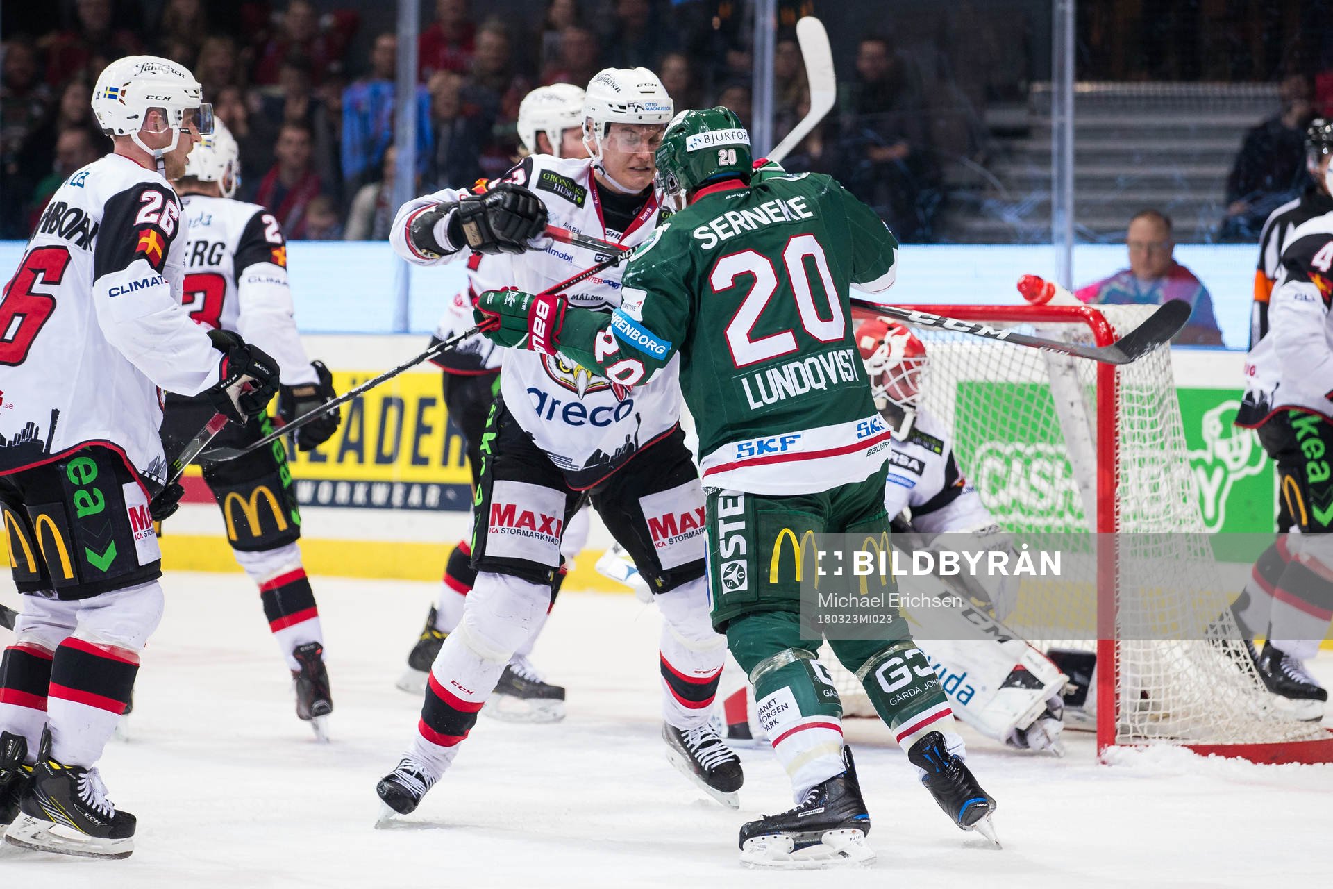 Malmö Redhawks Fredrik Händemark och Frölundas Joel