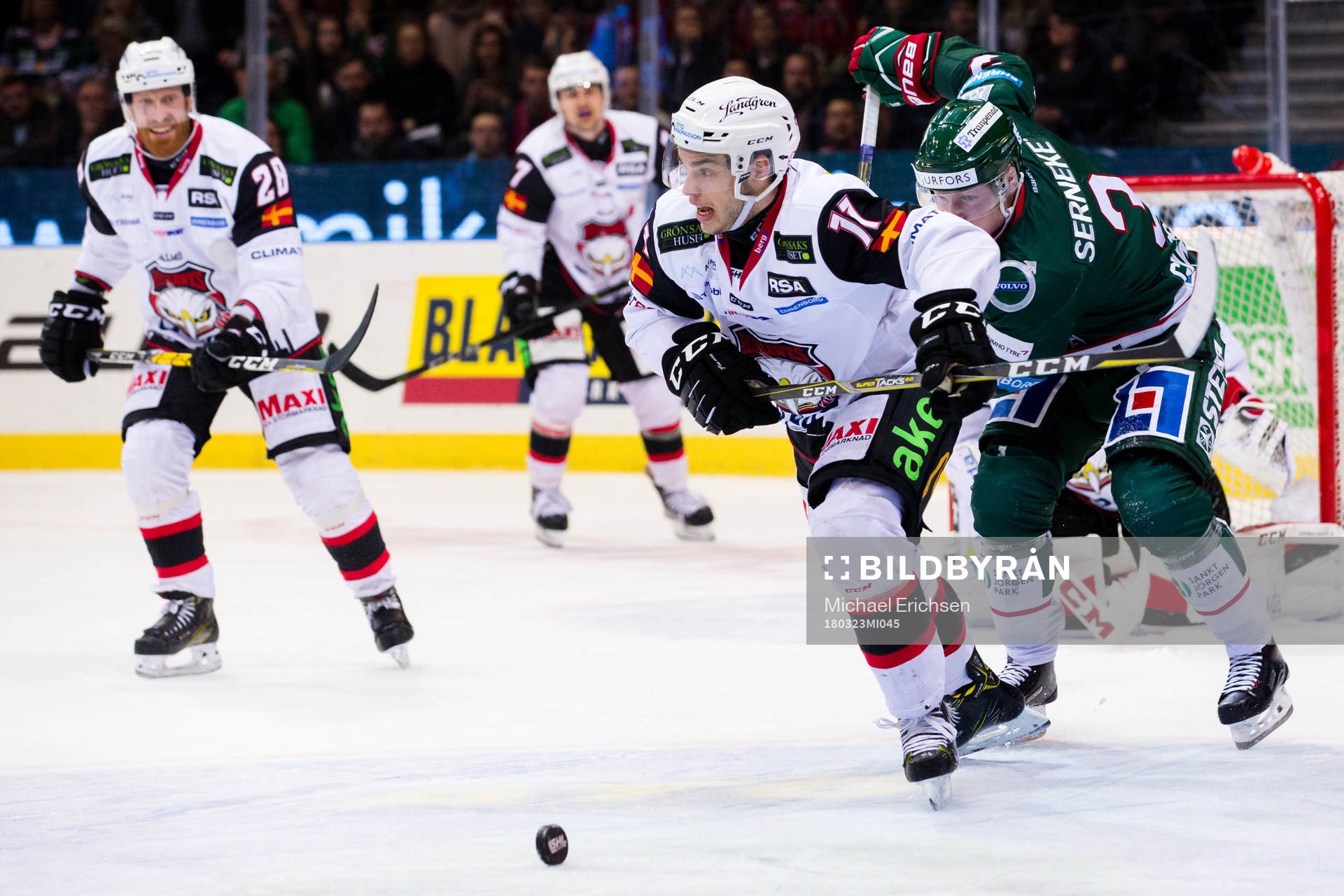 Malmö Redhawks Lukas Haudum och Frölundas Carl Grundström